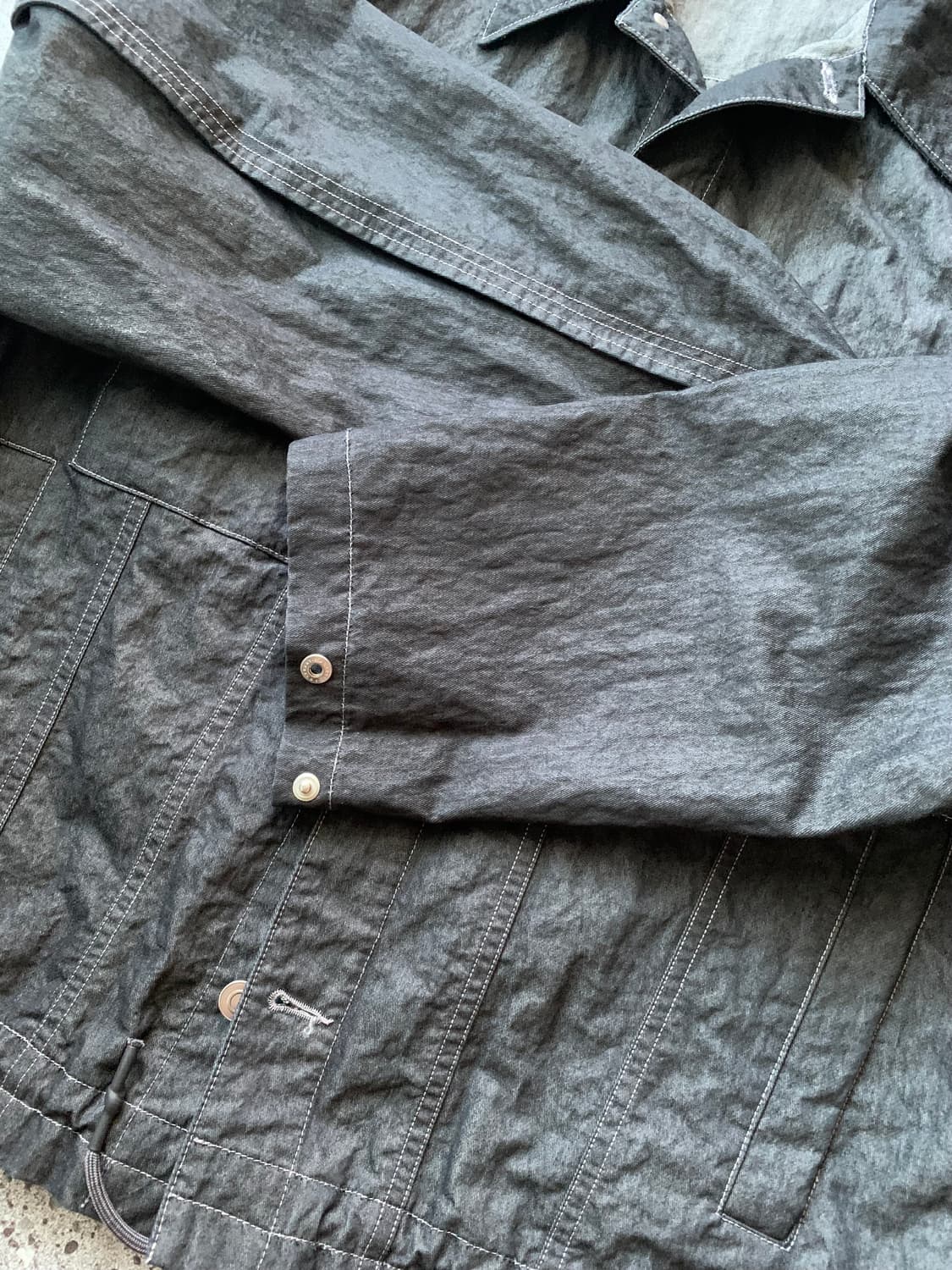 22ss 언어펙티드 트러커 자켓 블랙 M 상품이미지5