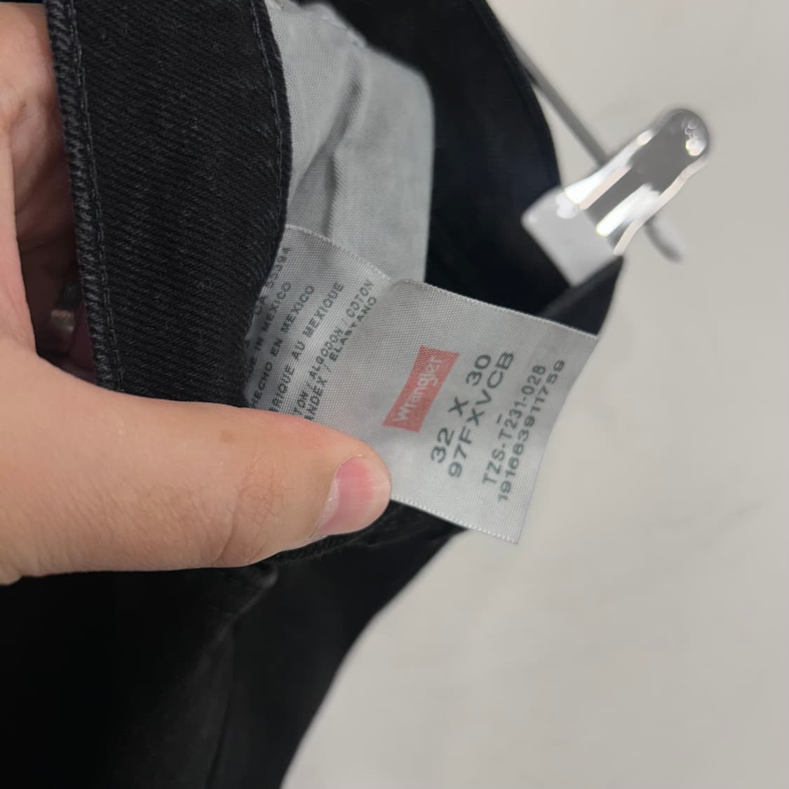 랭글러 와이드핏 워크웨어 흑청 데님팬츠 상품이미지3