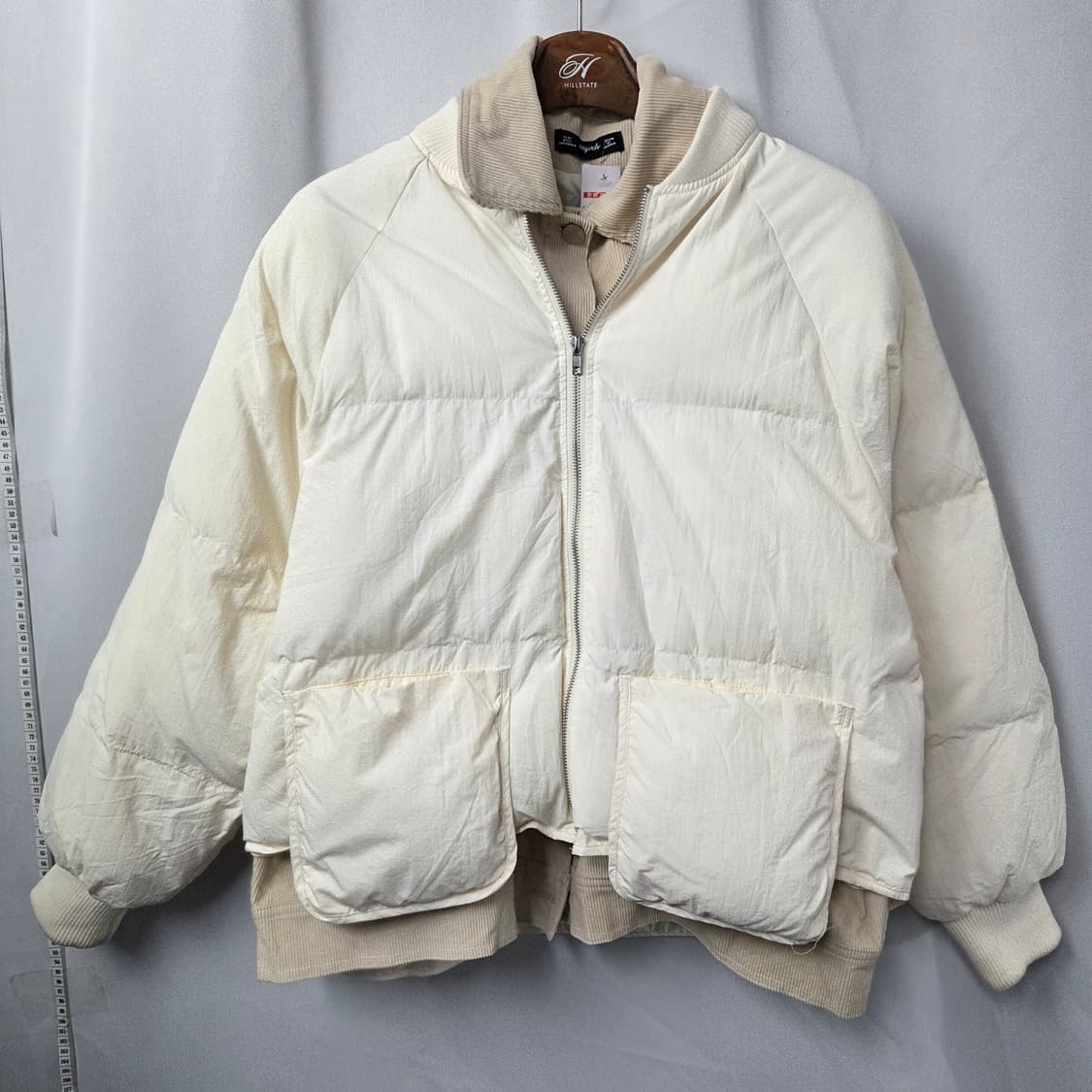 F(126) / 육육걸즈 / 골덴 셔츠 레이어드 패딩  상품이미지1