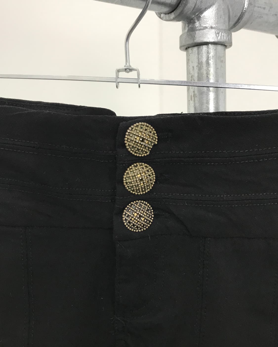 Vintage Black Rayon Shorts 상품이미지5