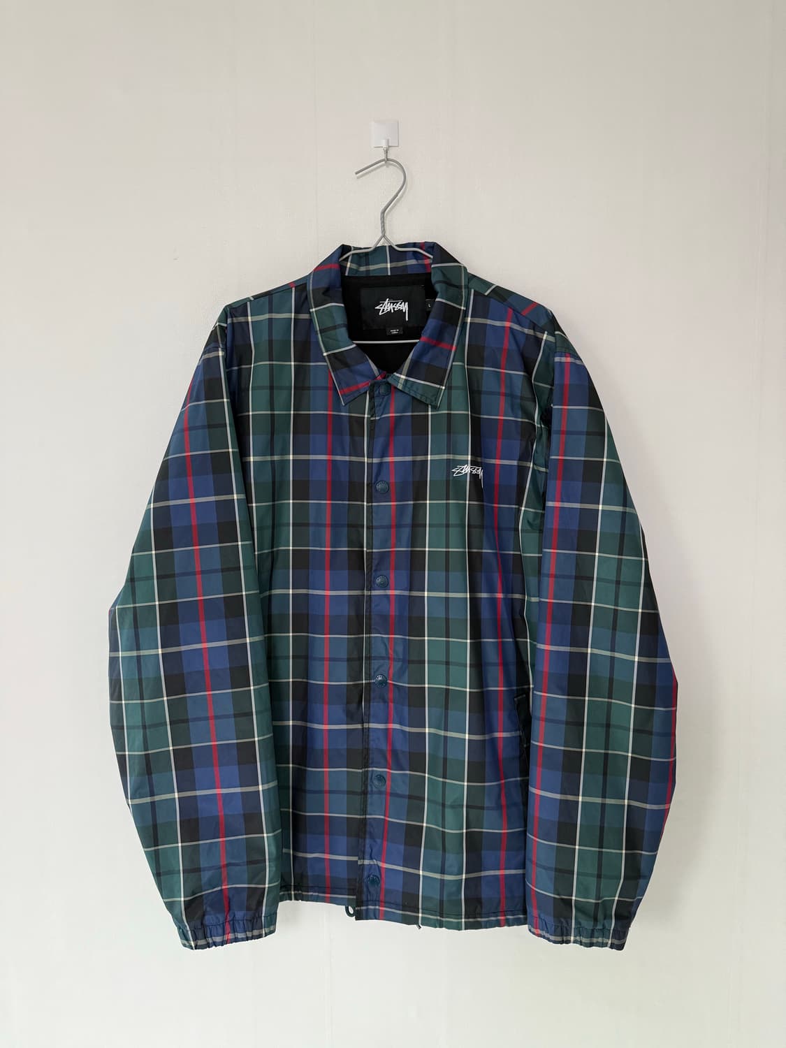 스투시 체크 코치자켓 L 상품이미지6