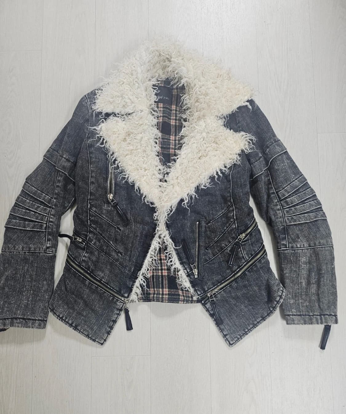 LeShop Jeans 데님 뽀글이 무스탕 S 상품이미지1