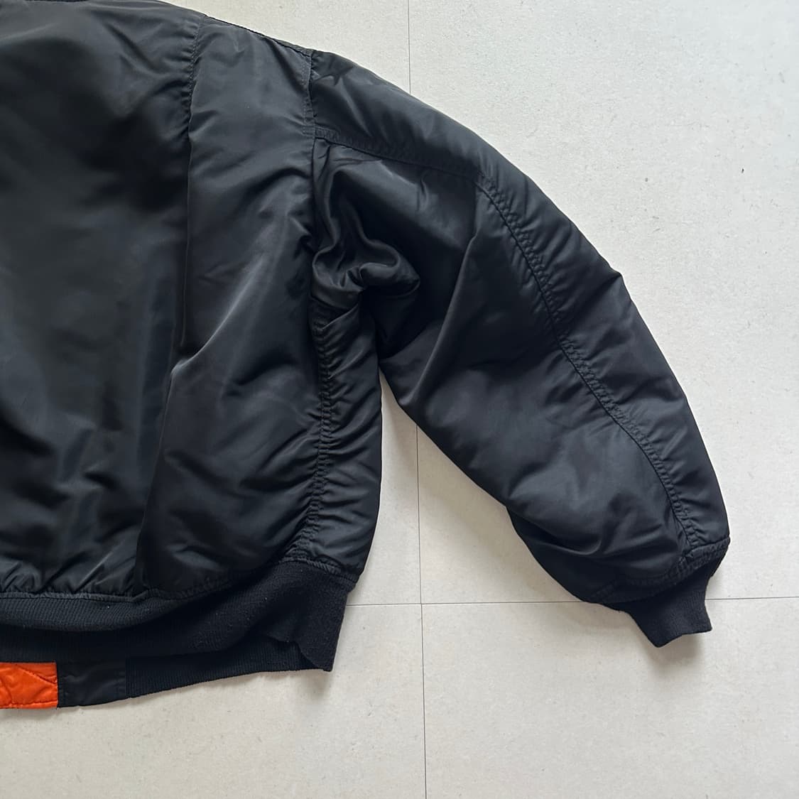 90s 알파인더스트리 MA-1 MADE IN USA 블랙 L 상품이미지9