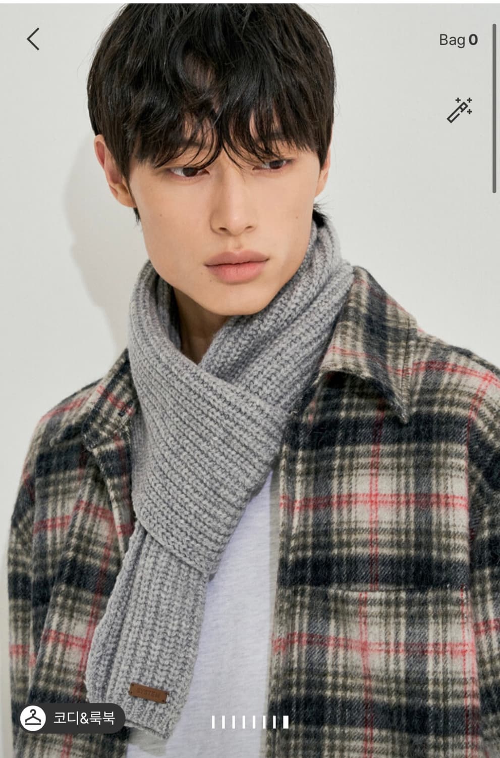 (새상품) 시스템옴므 머플러 그레이 상품이미지1