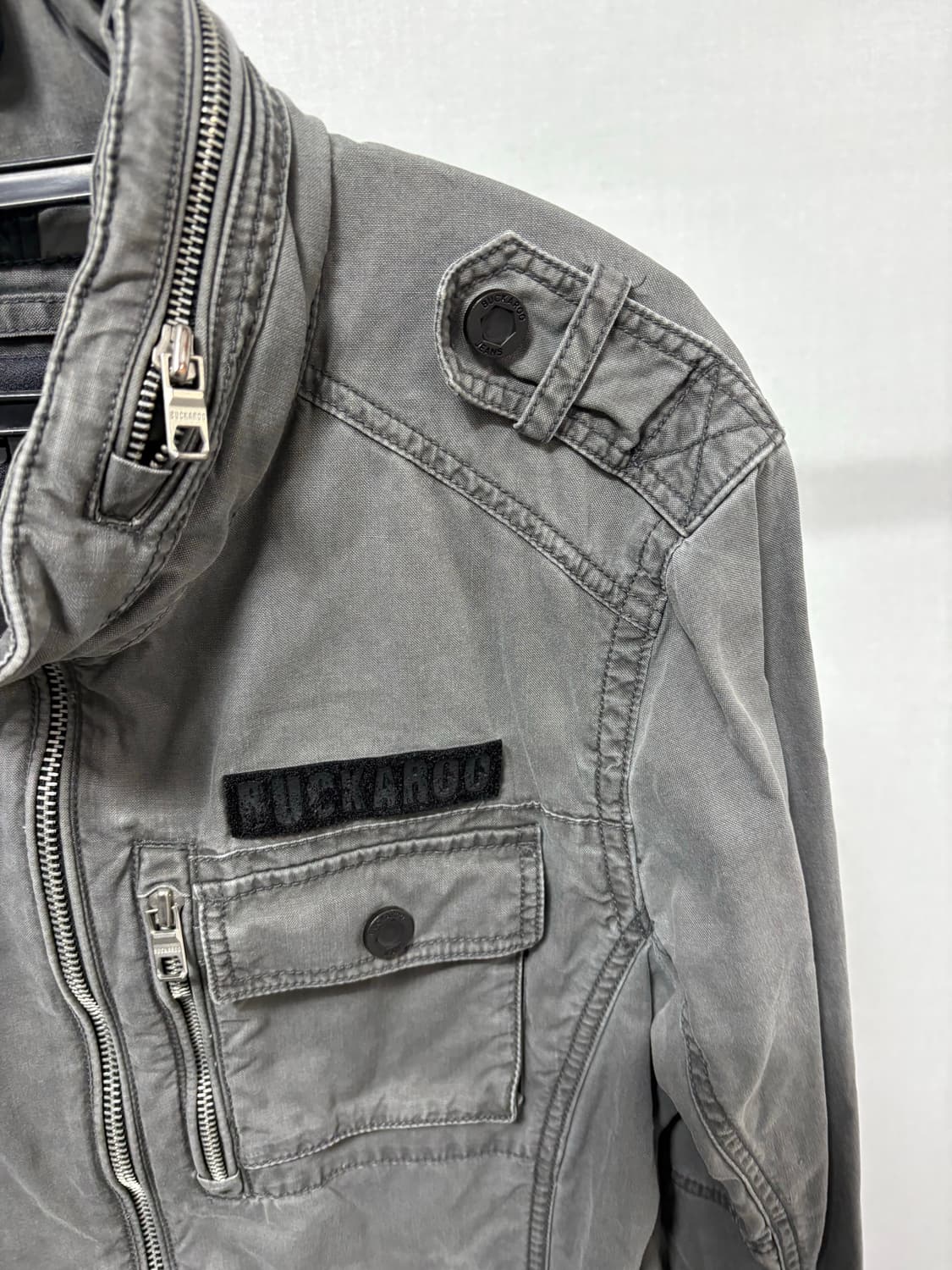 버커루 빈티지 카고 봄버자켓 00s y2K 락시크펑크 항공점퍼집업밀리터리 상품이미지4