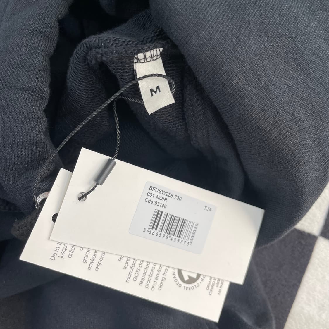 정품) AMI 아미 스몰 하트 로고 플리스 후드 블랙 (M) 상품이미지7