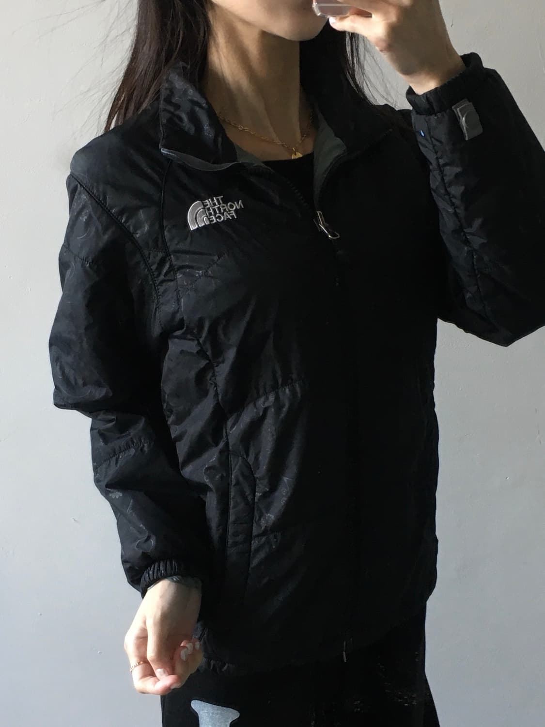 노스페이스 가슴로고 패턴패딩 상품이미지2