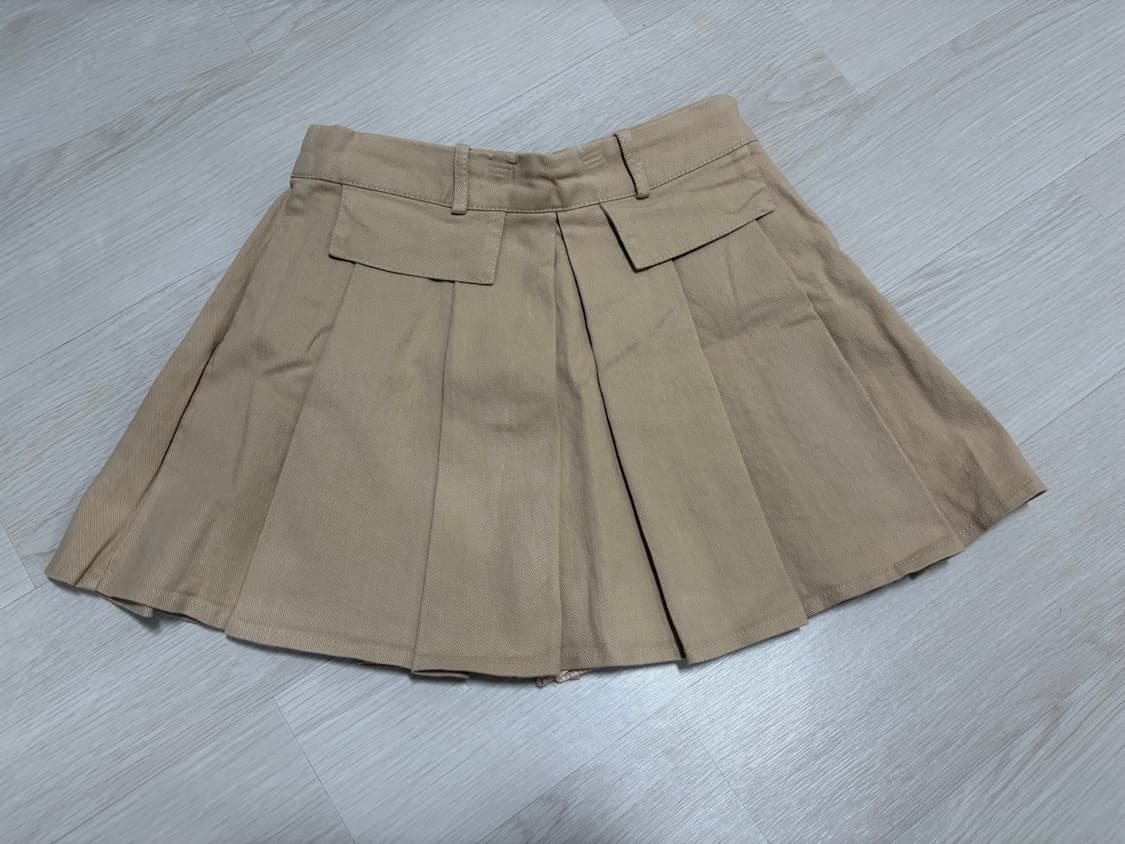 빈티지 베이지 플리츠 포켓 스커트 상품이미지1