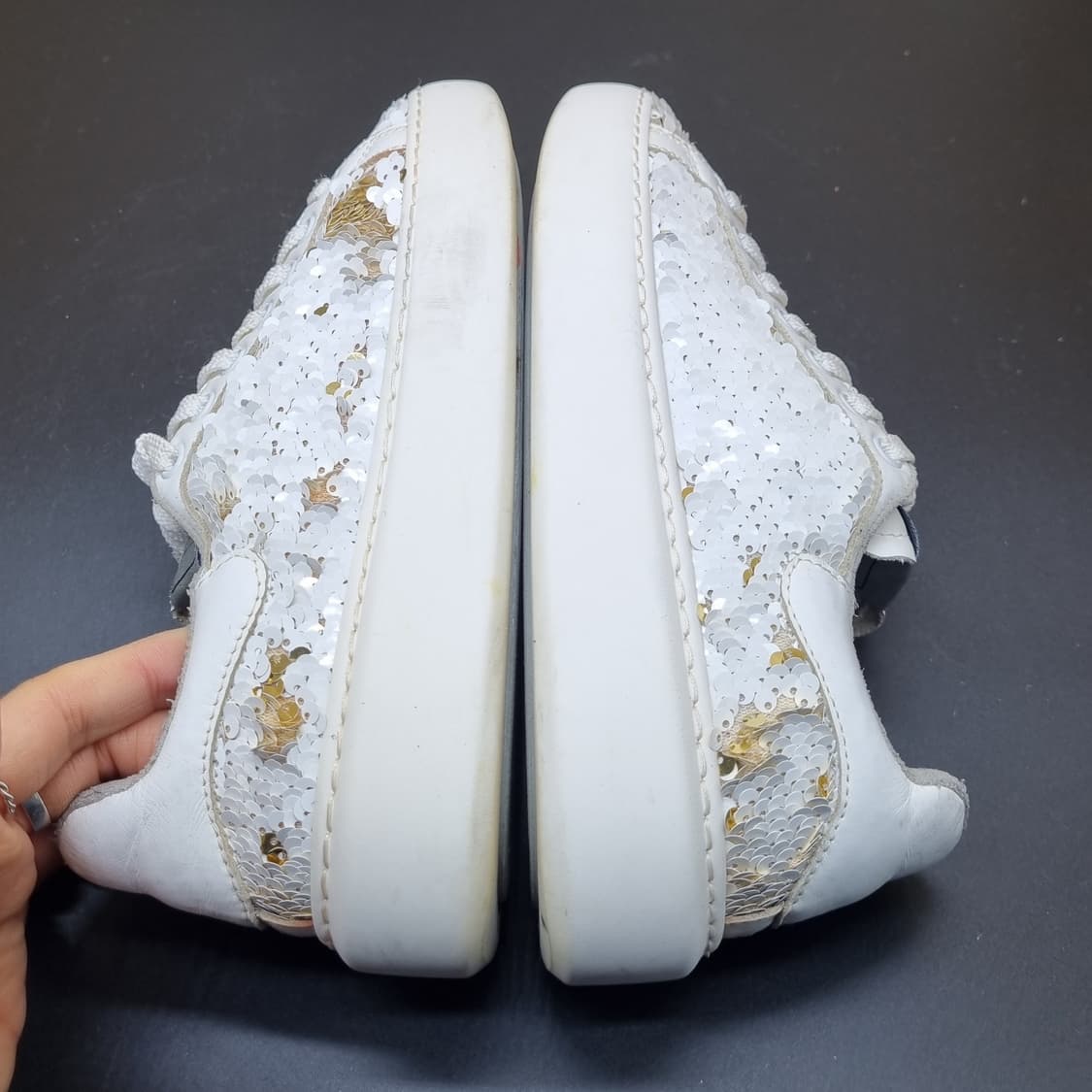 폰트 스팽글 여성스니커즈240  상품이미지5