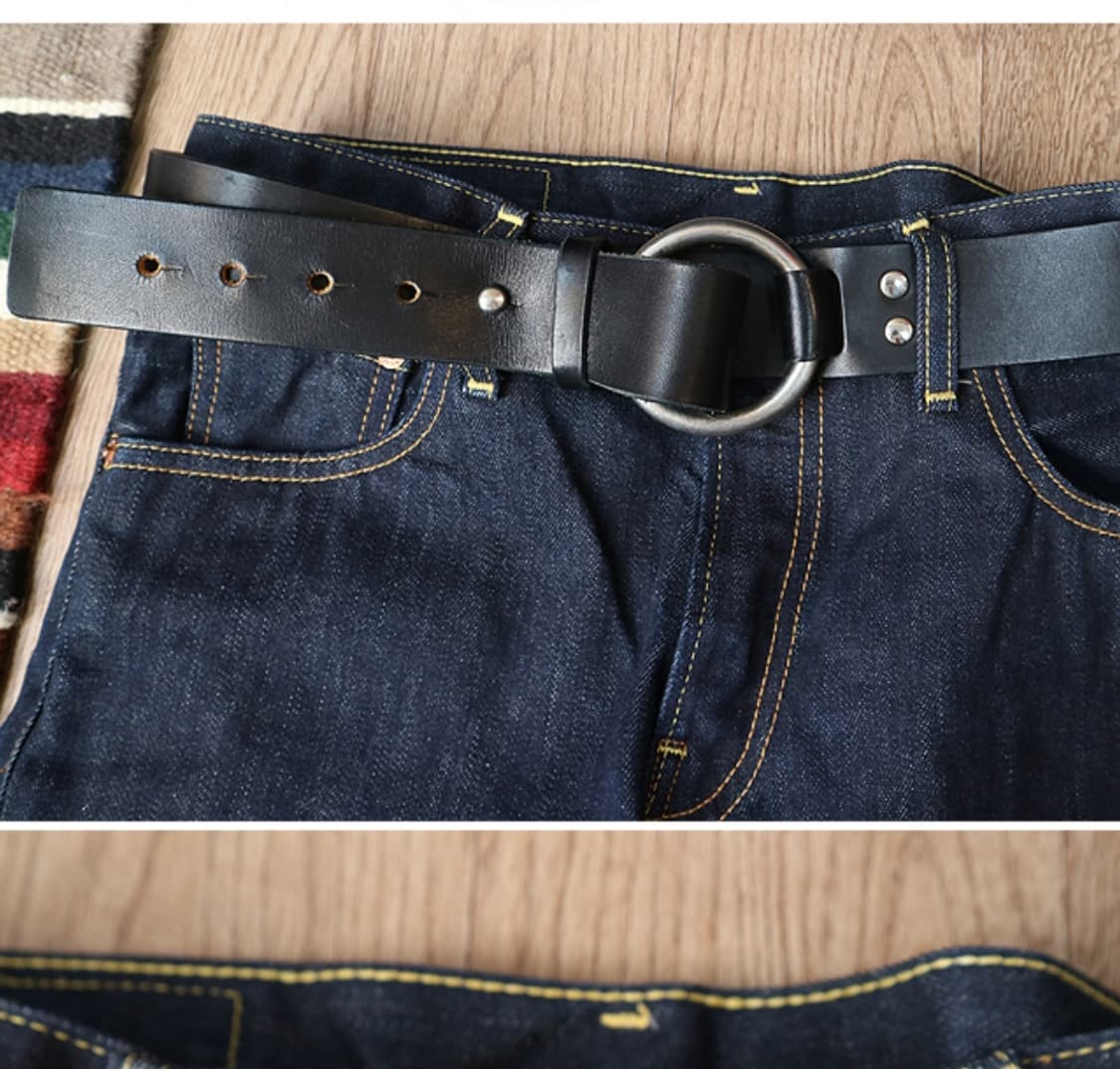 일본판 Yohji yamamoto 요지 야마모토 튼튼한 통가죽 벨트  
 상품이미지9