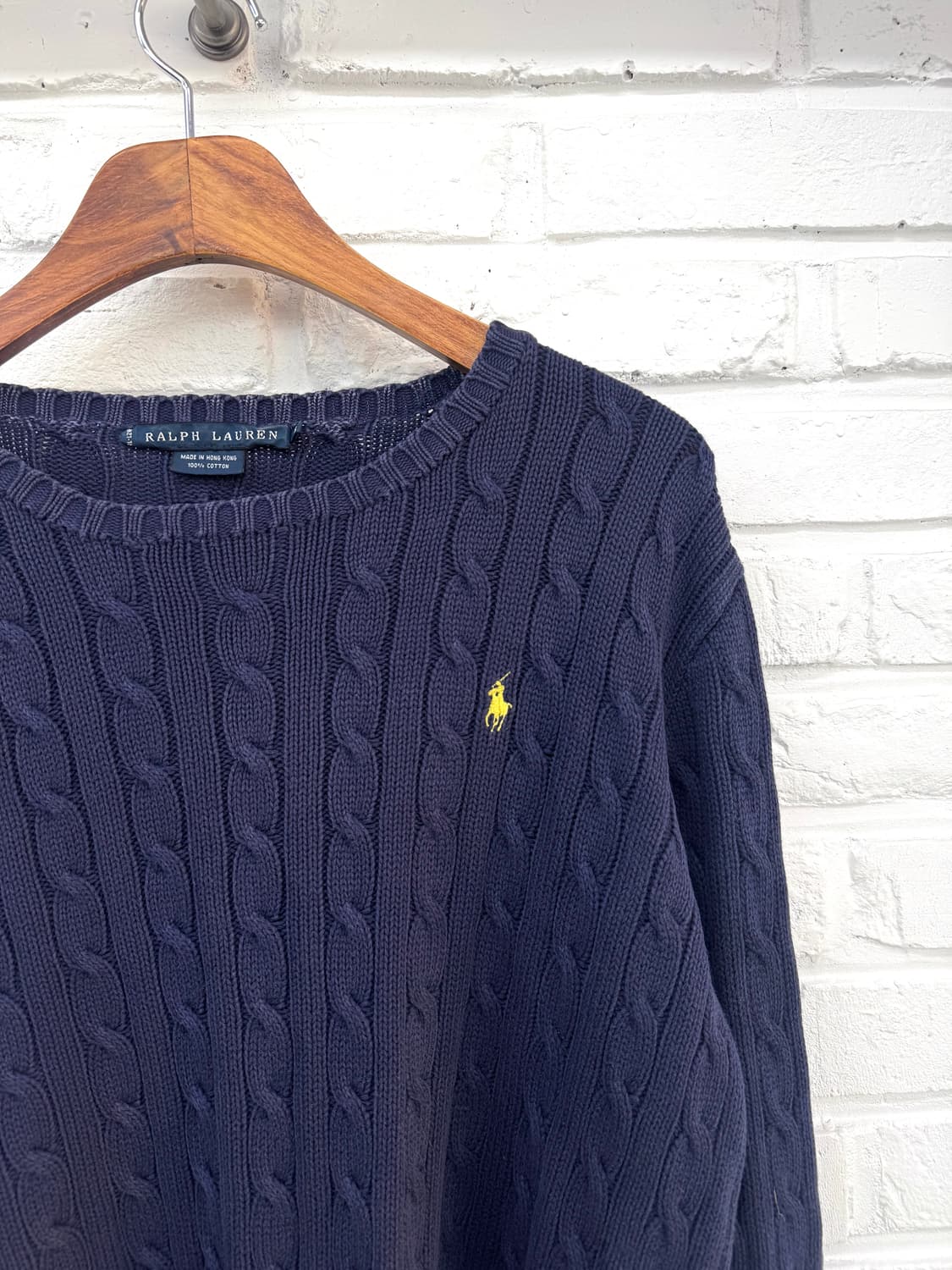 랄프로렌 네이비 코튼 케이블니트 상품이미지4
