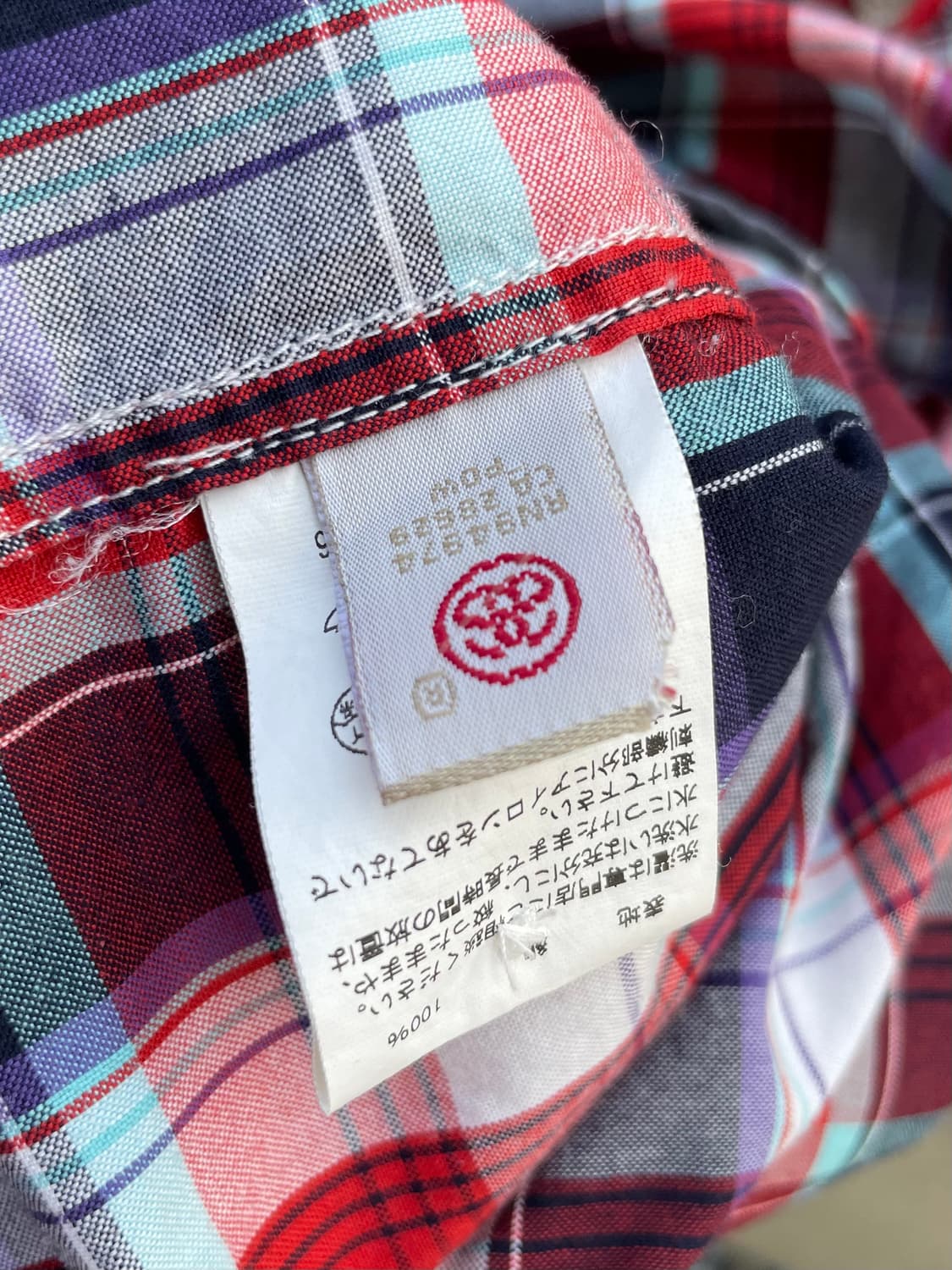 00‘s stussy 크라운 자수 체크셔츠 상품이미지5