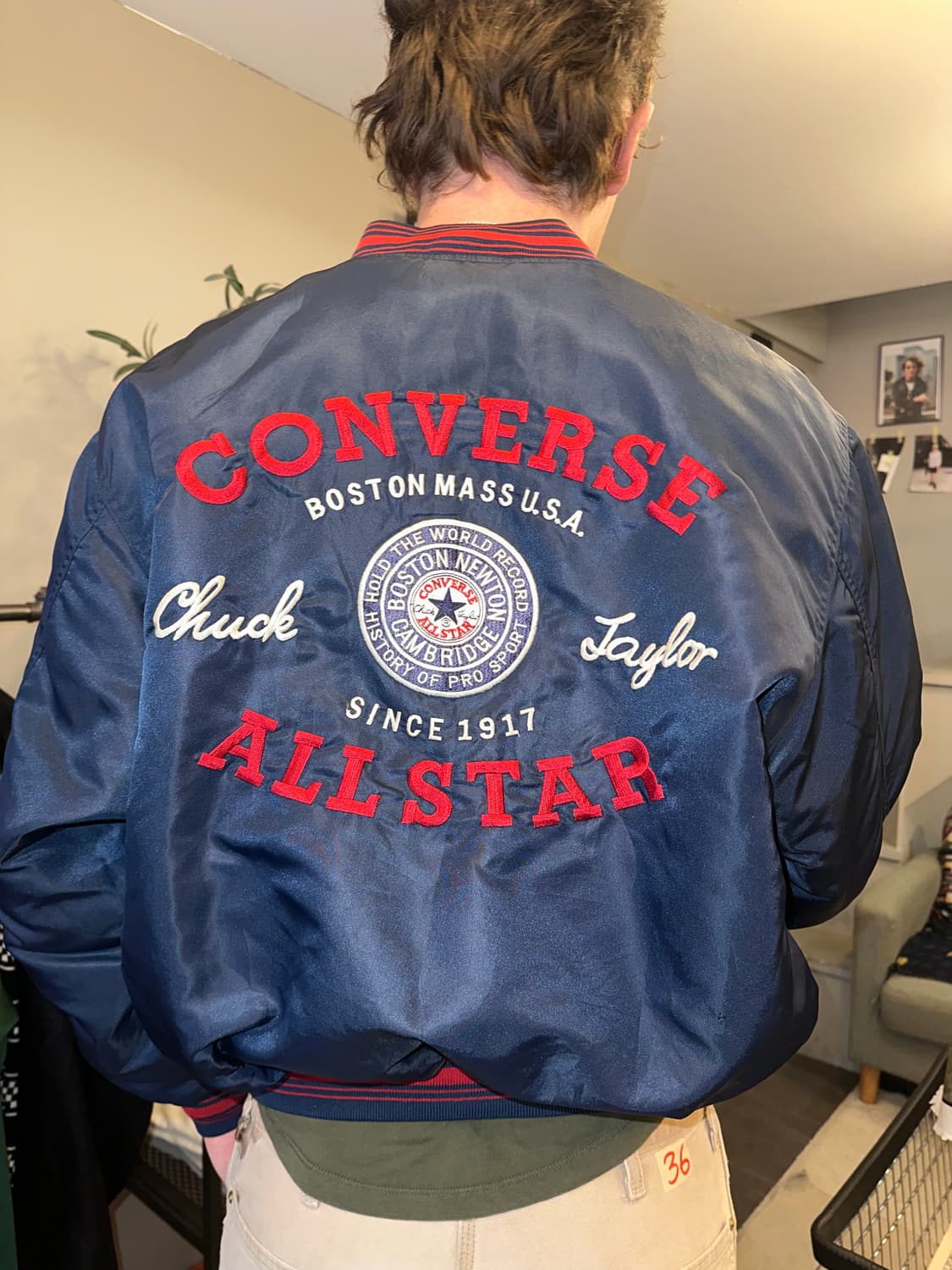 90‘s Converse big logo bomber jacket 상품이미지2