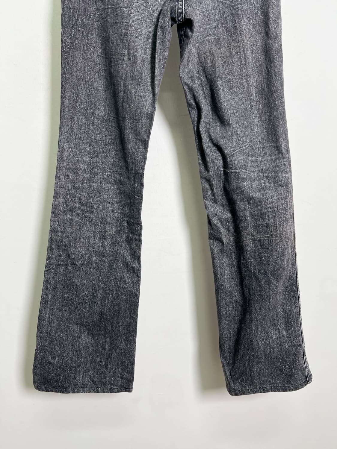 랭글러 빈티지 블랙 워싱 부츠컷 데님 팬츠 상품이미지6