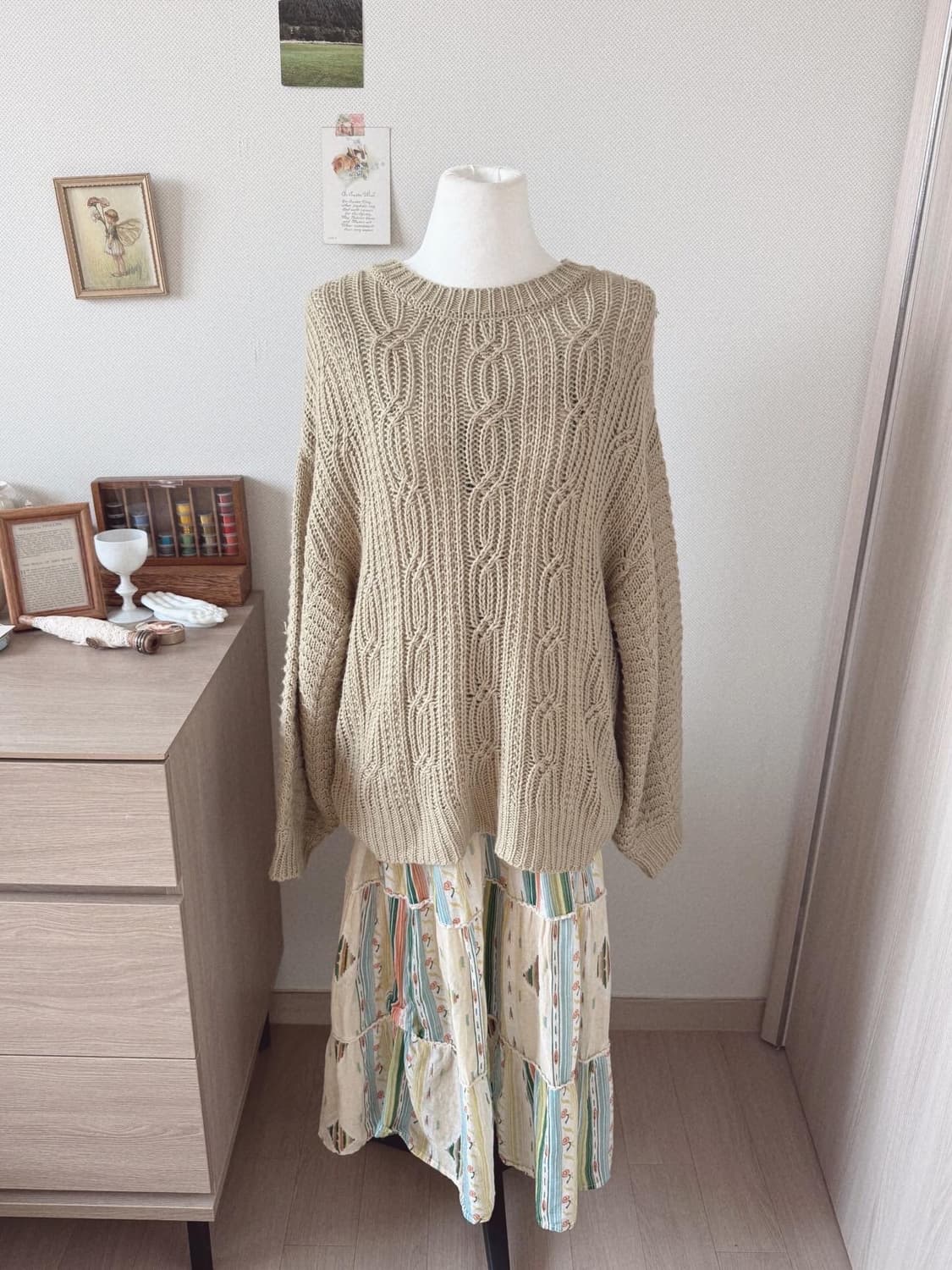 에카소포 브라운 니트 상품이미지1