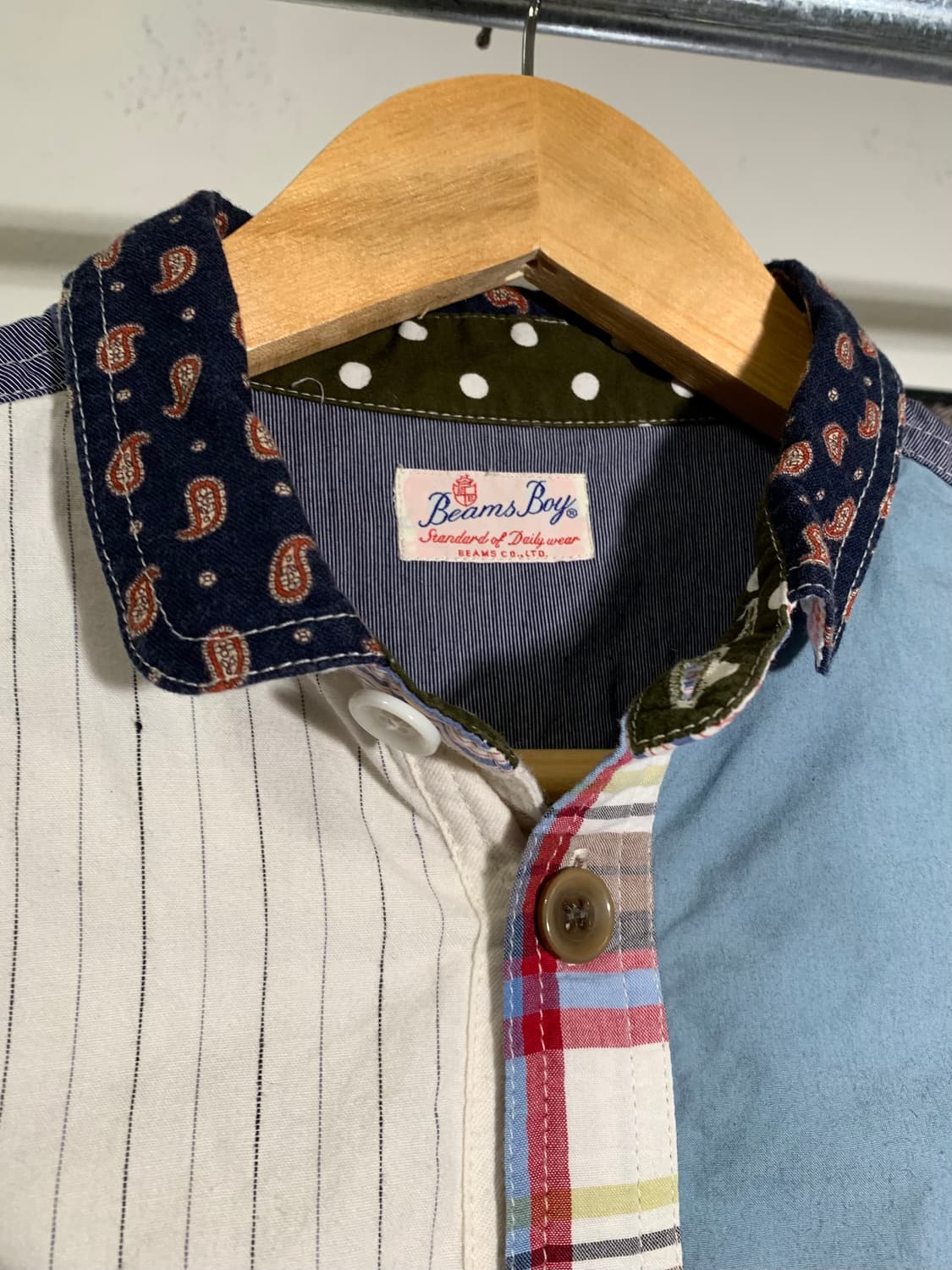 빔즈보이 크레이지 패턴 패크워크 셔츠 상품이미지3