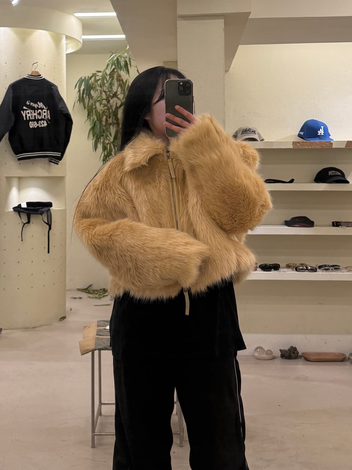 파르티멘토 페이크 퍼 크롭 자켓 U582 상품이미지1