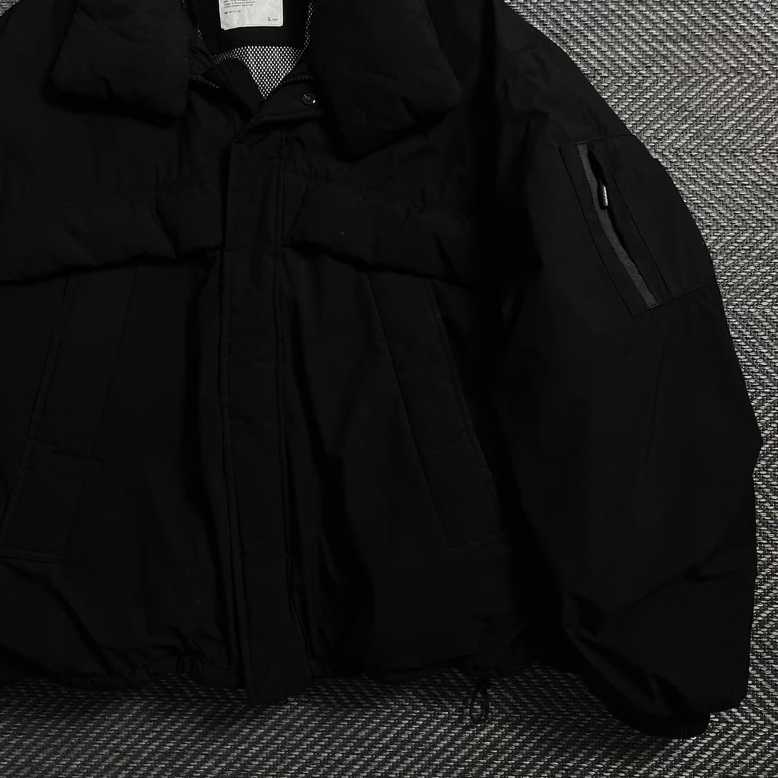 코드그라피 미니멀 푸퍼 숏 패딩 블랙o 4397 상품이미지2