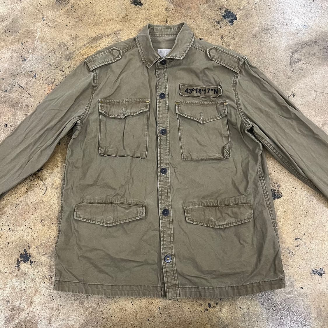 [정품] 자라 카키색 셔츠 남방 b19 상품이미지3