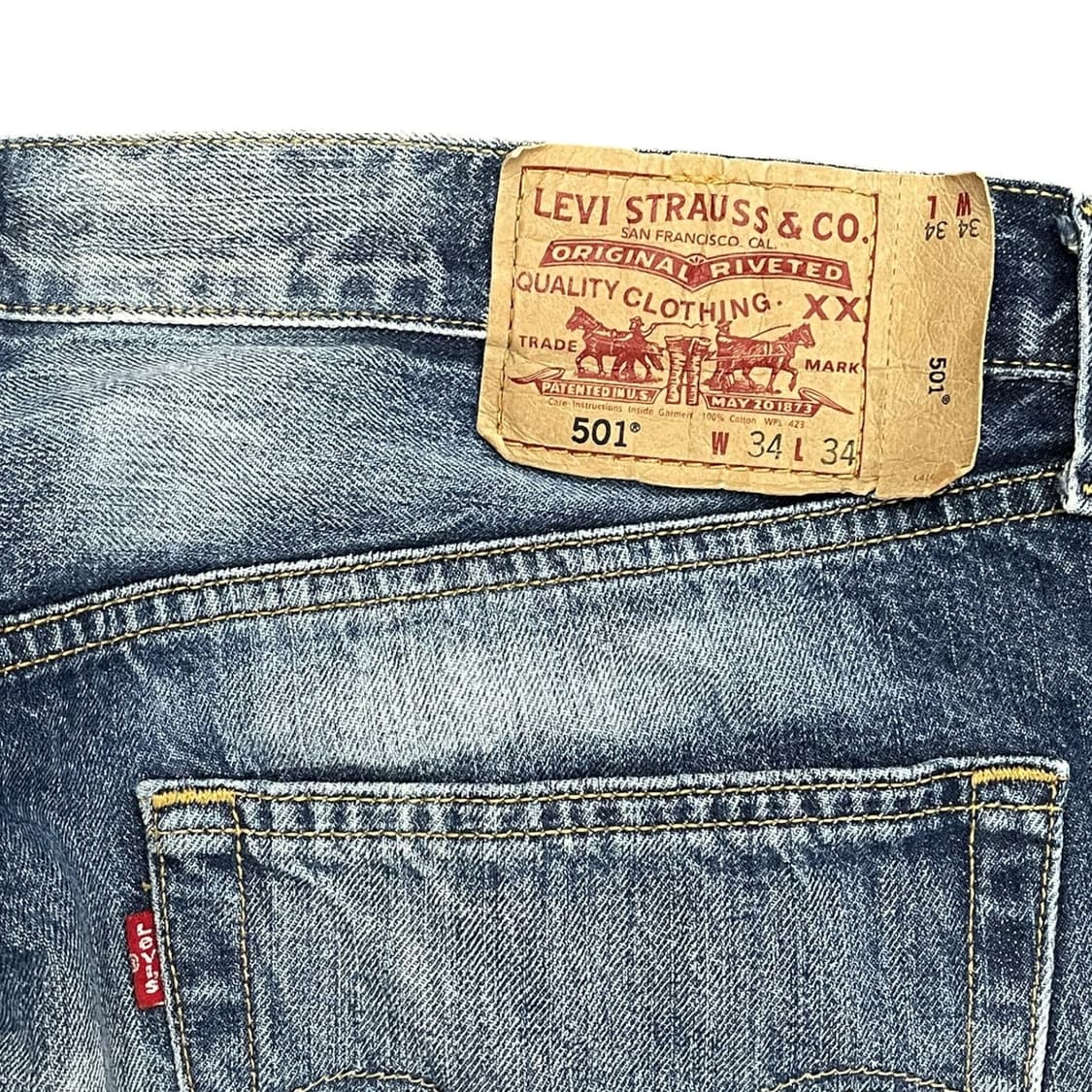 리바이스 501 페이드 워시드 데님팬츠 상품이미지4