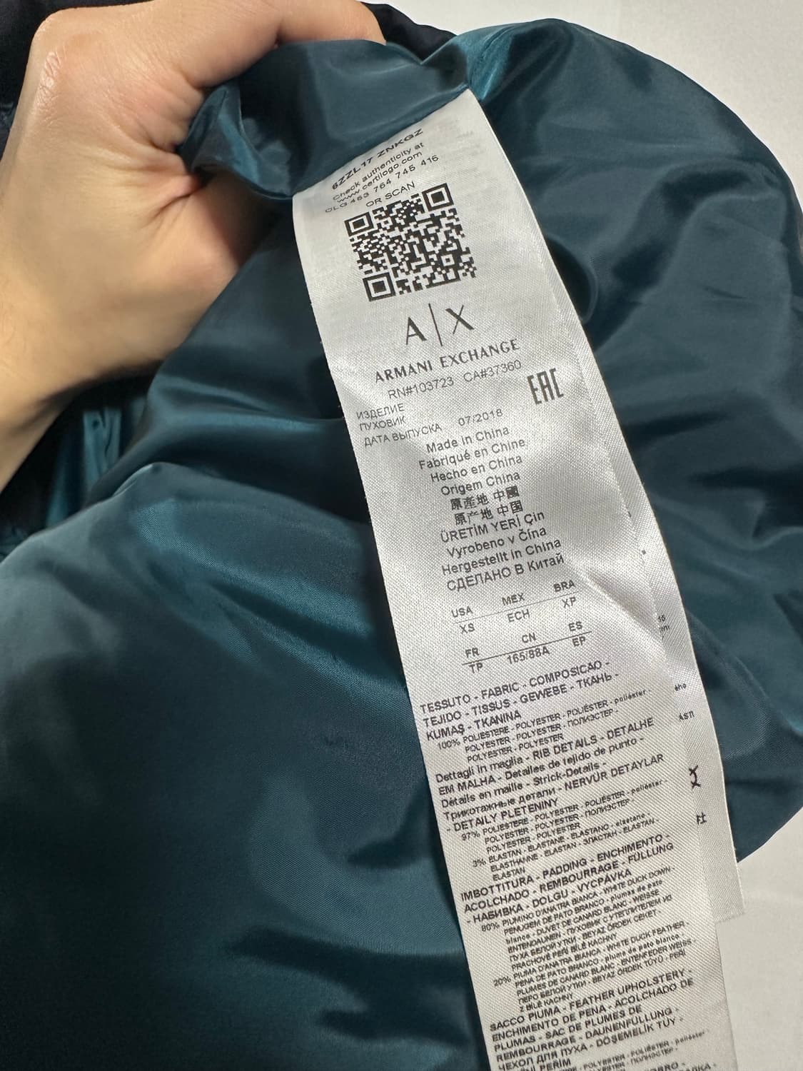 아르마니익스체인지 패딩 상품이미지4