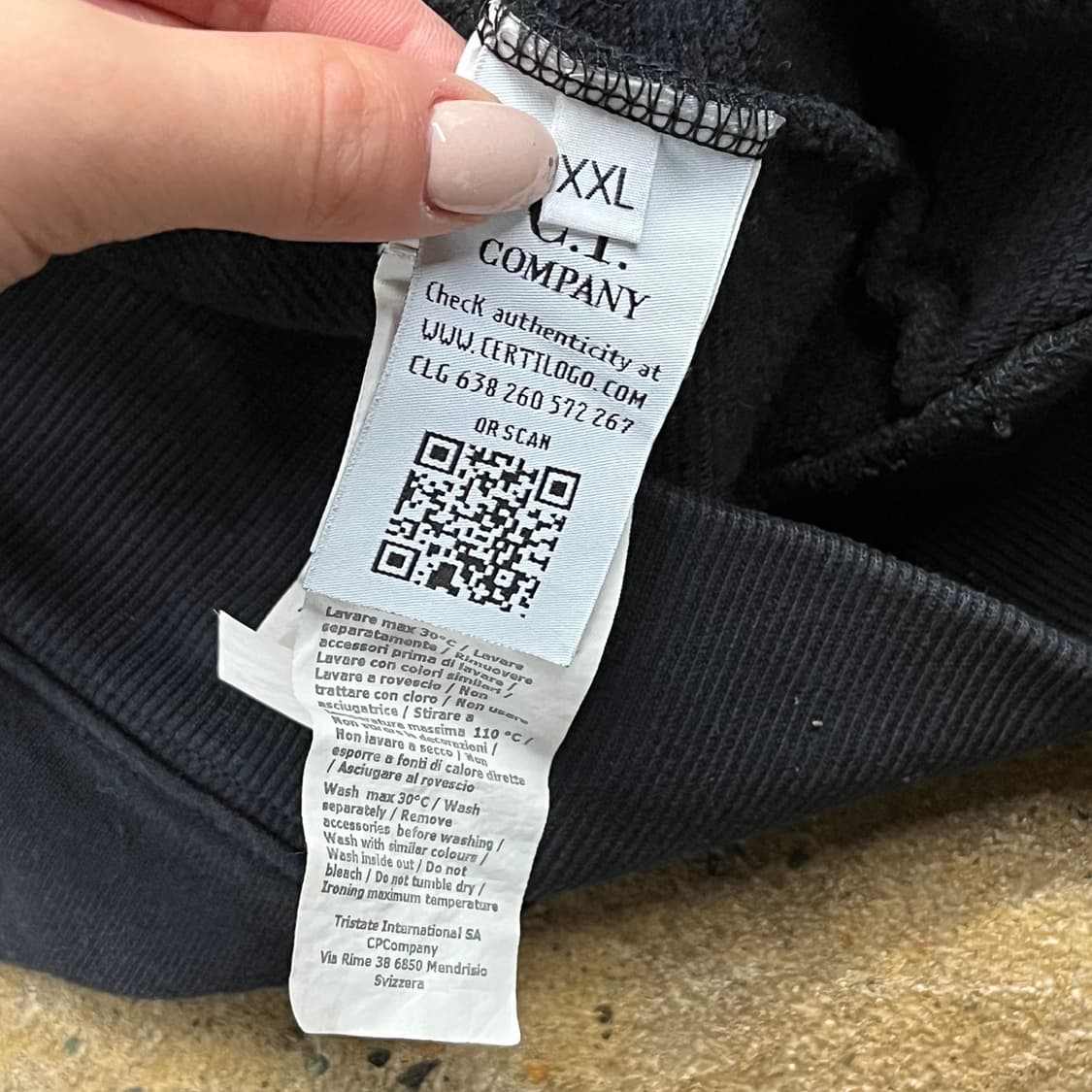 [정품/XXL] C.P. 컴퍼니 블랙 맨투맨 티셔츠 b8 상품이미지6