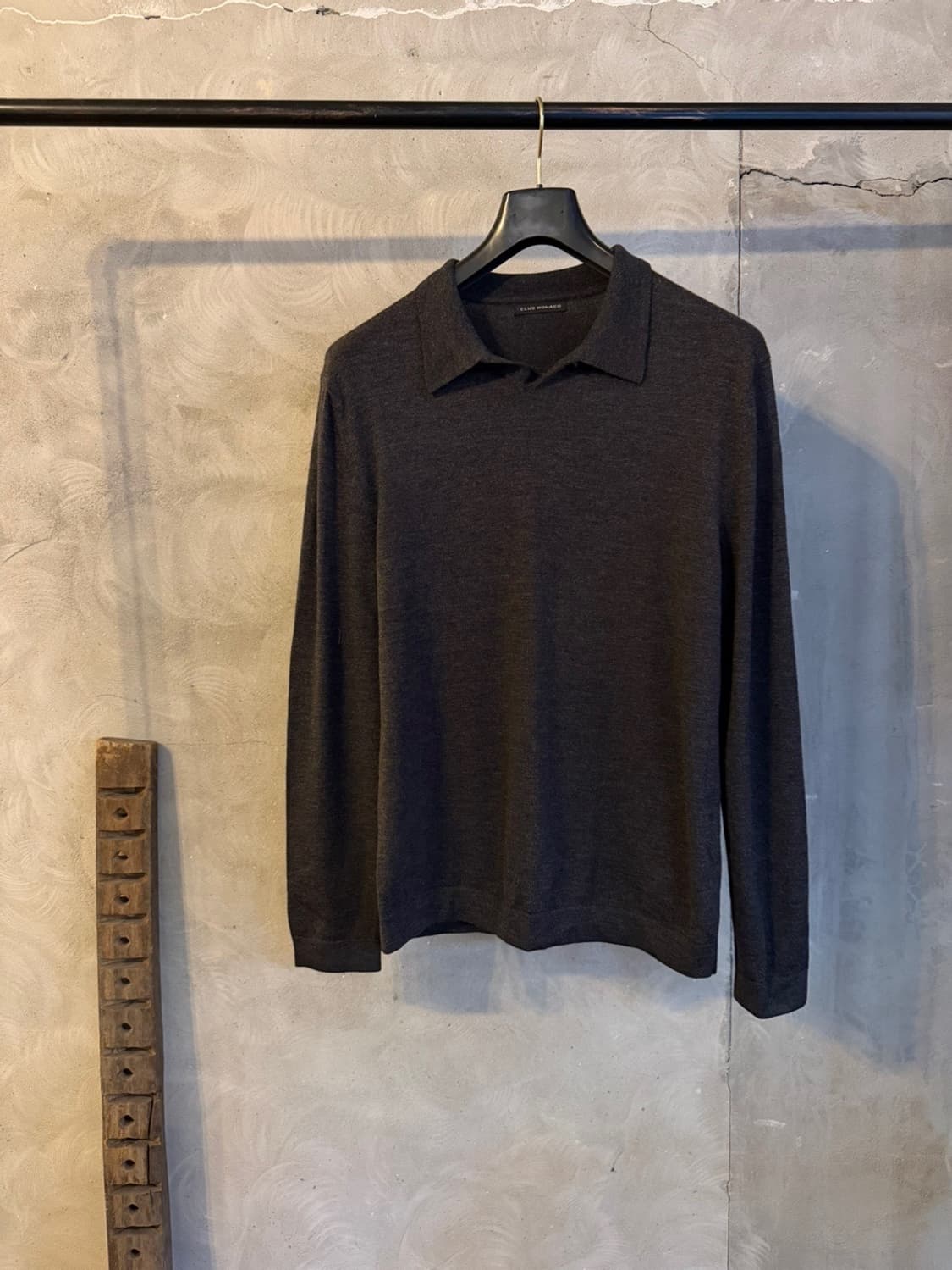 클럽모나코 오픈칼라넥 니트 슬림100 상품이미지1