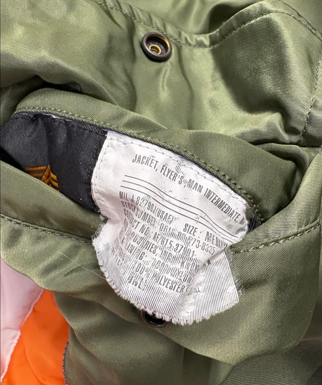 알파인더스트리 ma-1 항공점퍼M 상품이미지4