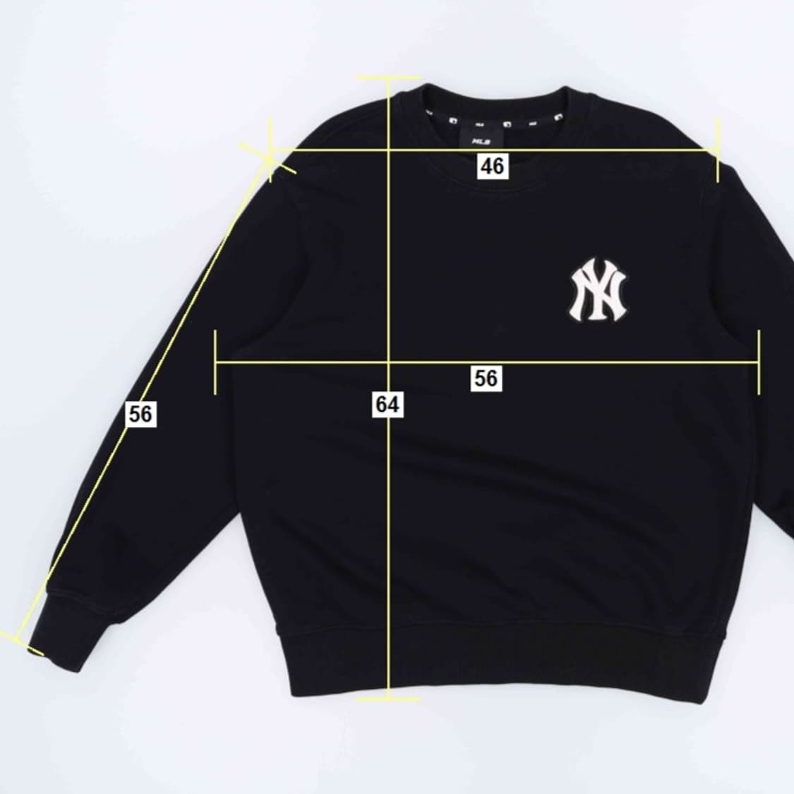 [S] MLB 엠엘비 뉴욕양키즈 스몰로고 크루넥 맨투맨 블랙 3888 상품이미지8
