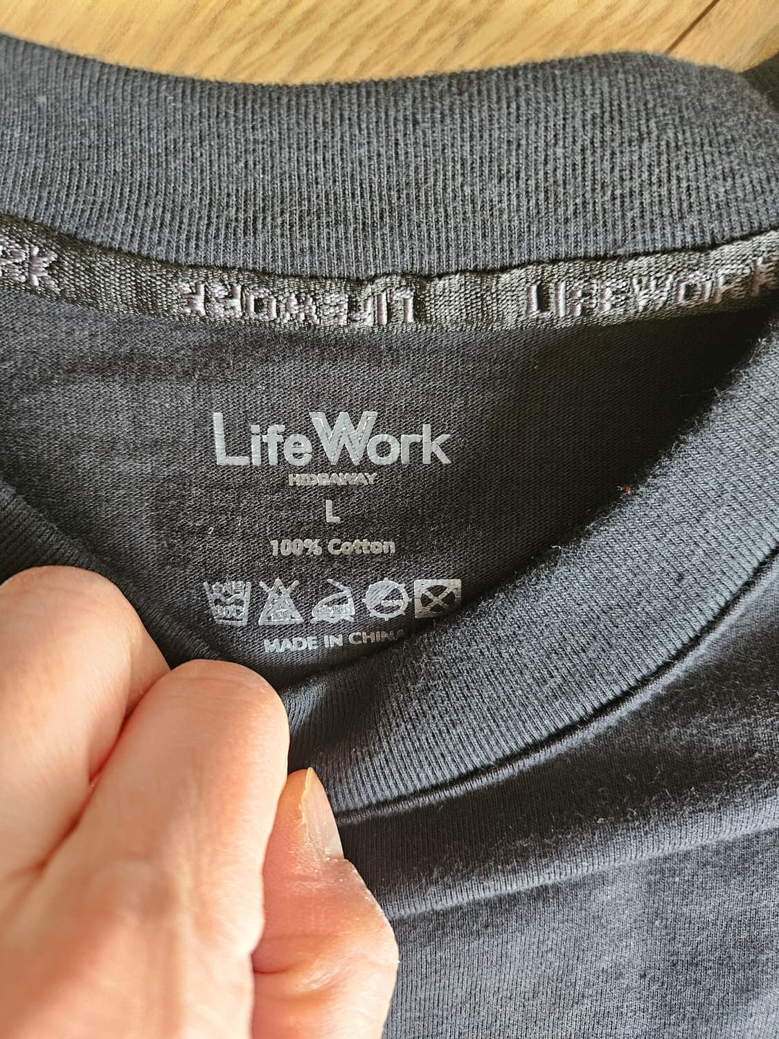 라이프워크 강아지 로고 반팔 티셔츠 흰색, 검은색 L 상품이미지3