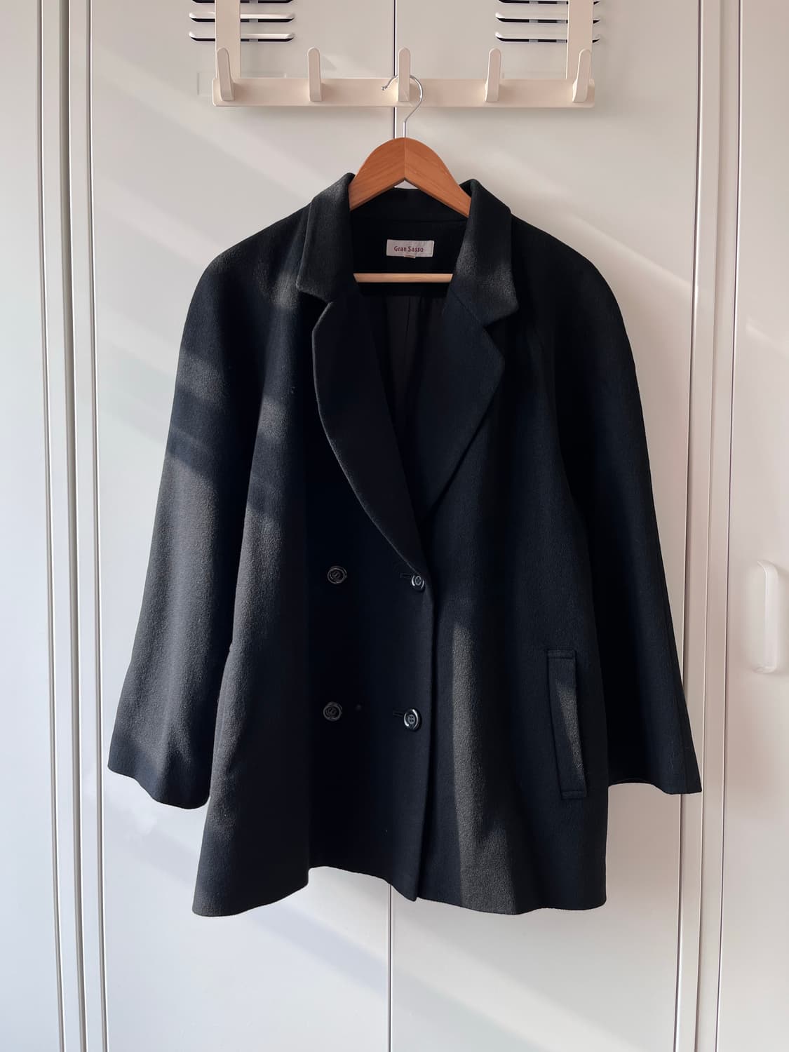 Gran sasso 그랑사쏘 오버핏 더블버튼 울 롱코트 상품이미지2