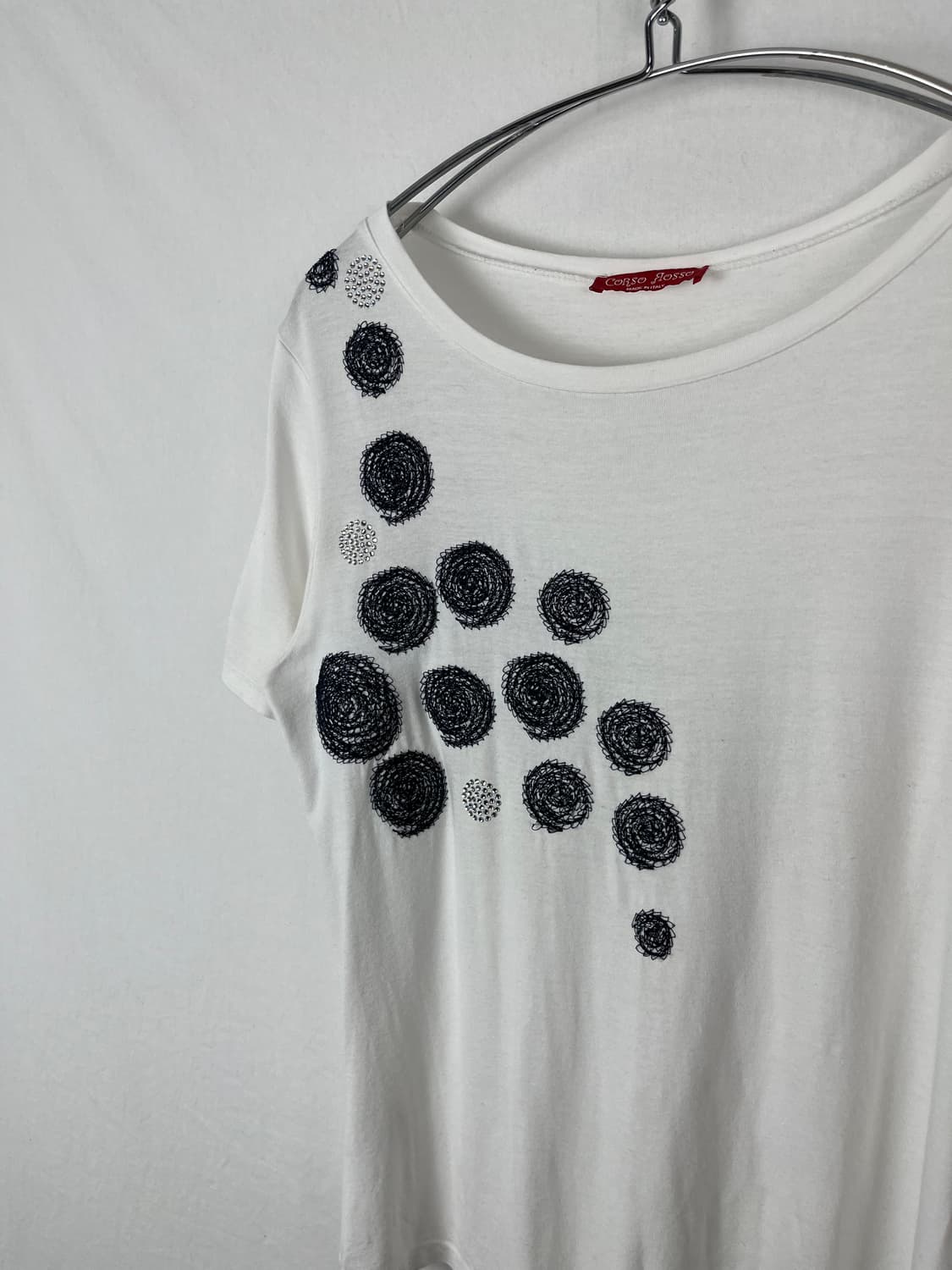 Corso Rosso (made in italy)  도트 자수 반팔 상품이미지5