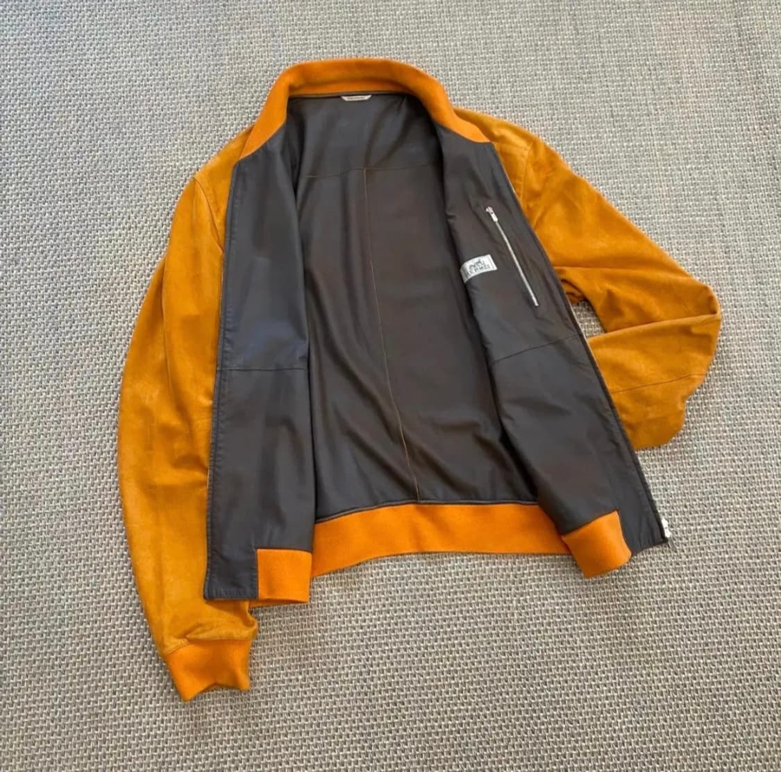 HERMES 에르메스 프랑스산 최상급 하이엔드 시그니처 오렌지 스웨이드 상품이미지8