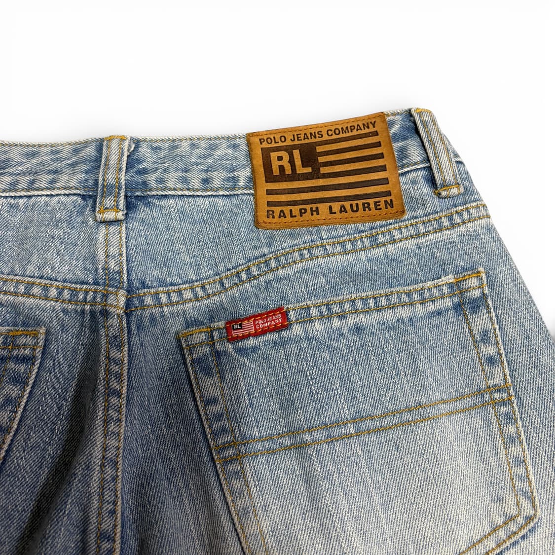 우먼M-L 폴로 진스 스트레이트 연청 데님팬츠 상품이미지3