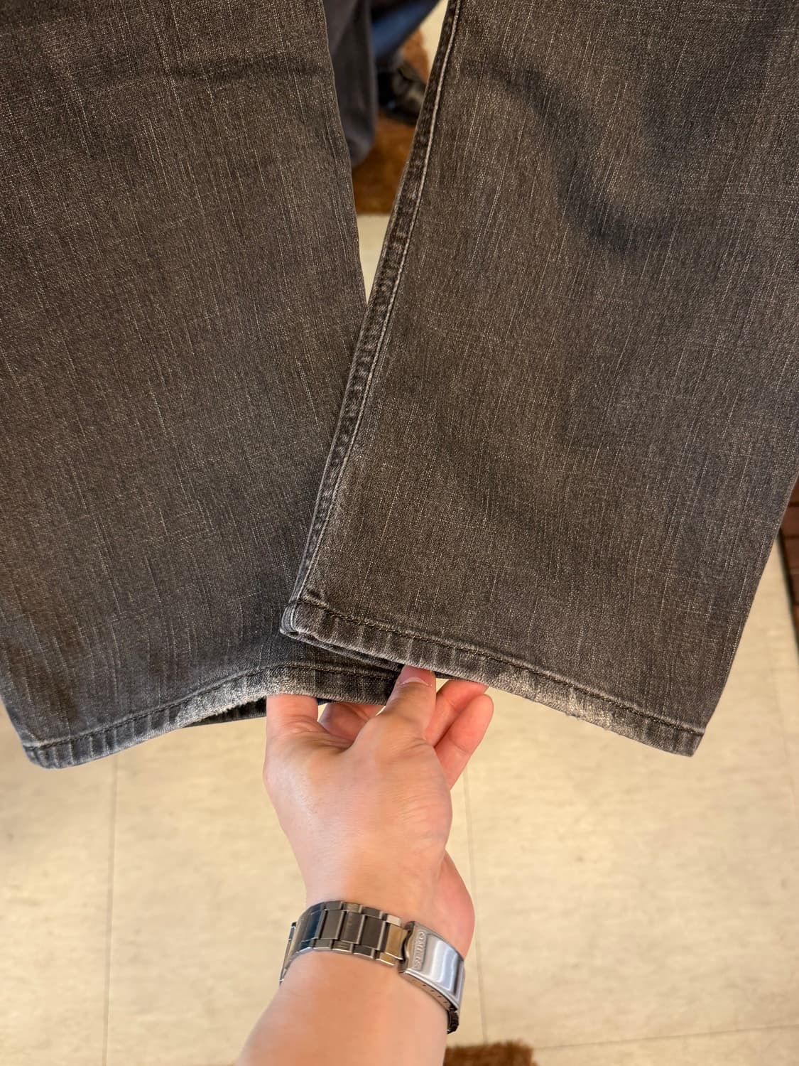 00s Diesel 디젤 YARIK B 흑청 데님 팬츠 (33inch) 상품이미지7
