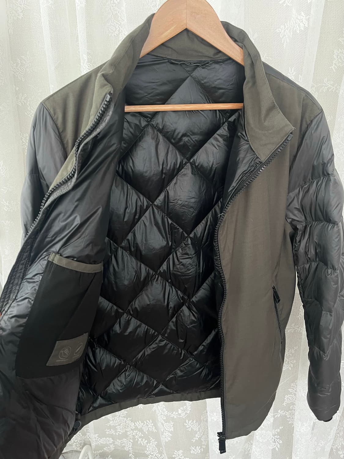 M) 마시모두띠 덕다운 퀼팅 자켓 카키 상품이미지3