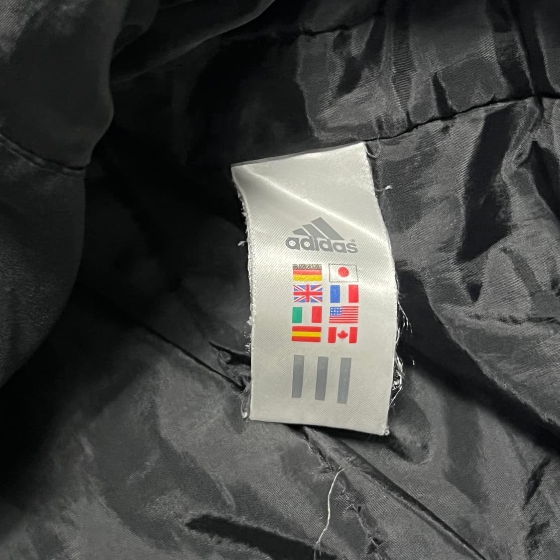 105 아디다스 블랙 삼선 패딩 수트 점퍼 상품이미지5