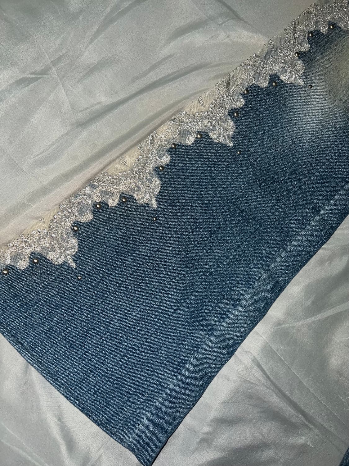 ✨vintage lace denim pants 레이스 부츠컷바지 y2k✨ 상품이미지5