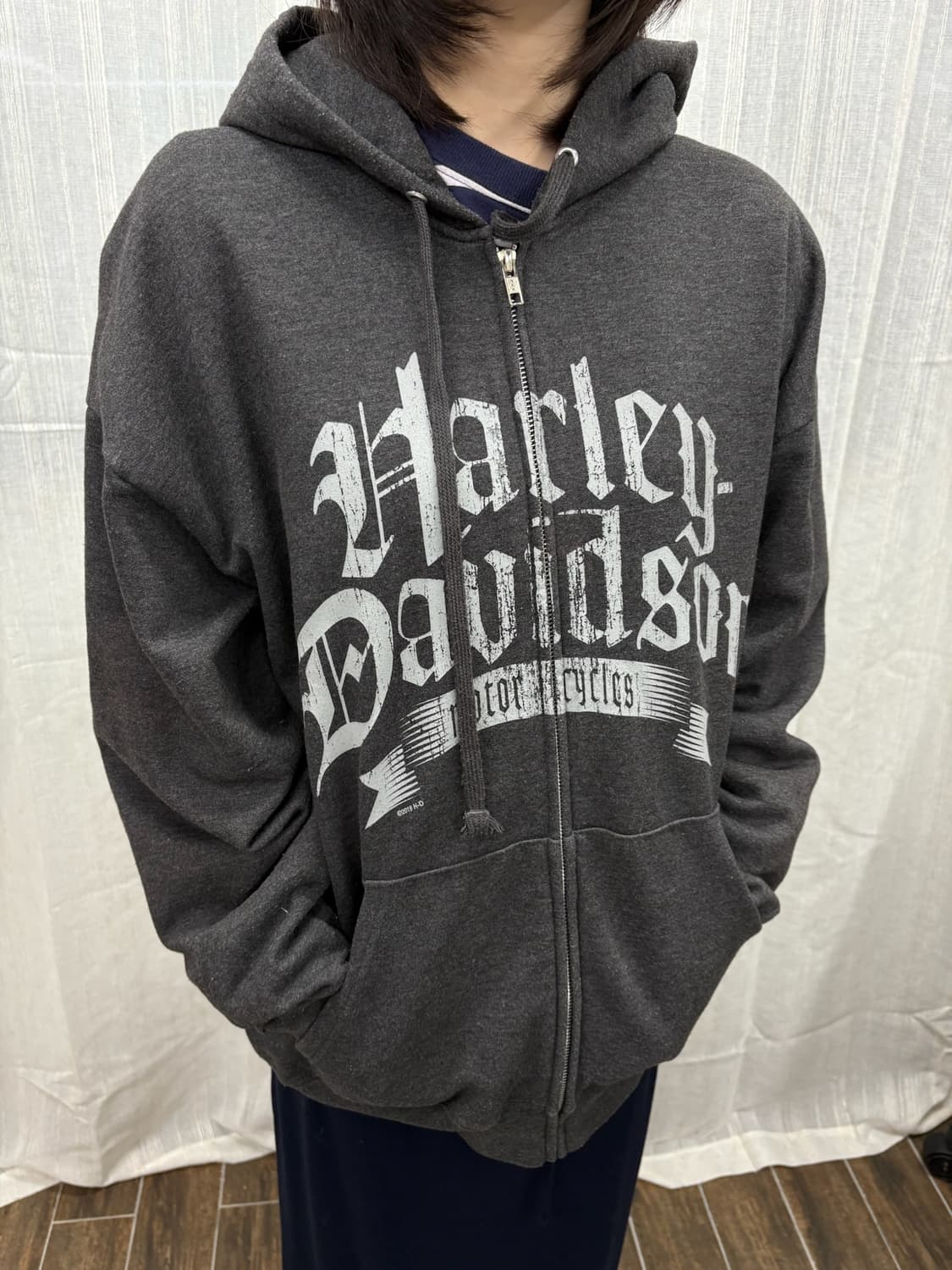 할리데이비슨 코리아 바앤실드 드래곤 후드집업 상품이미지2