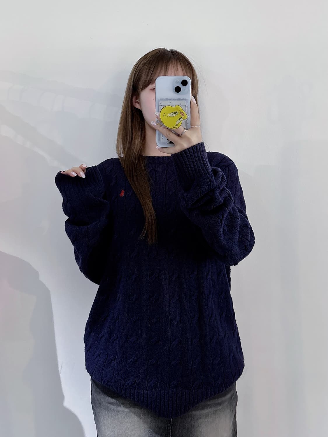 폴로랄프로렌 레드포니 네이비 케이블 니트 상품이미지1