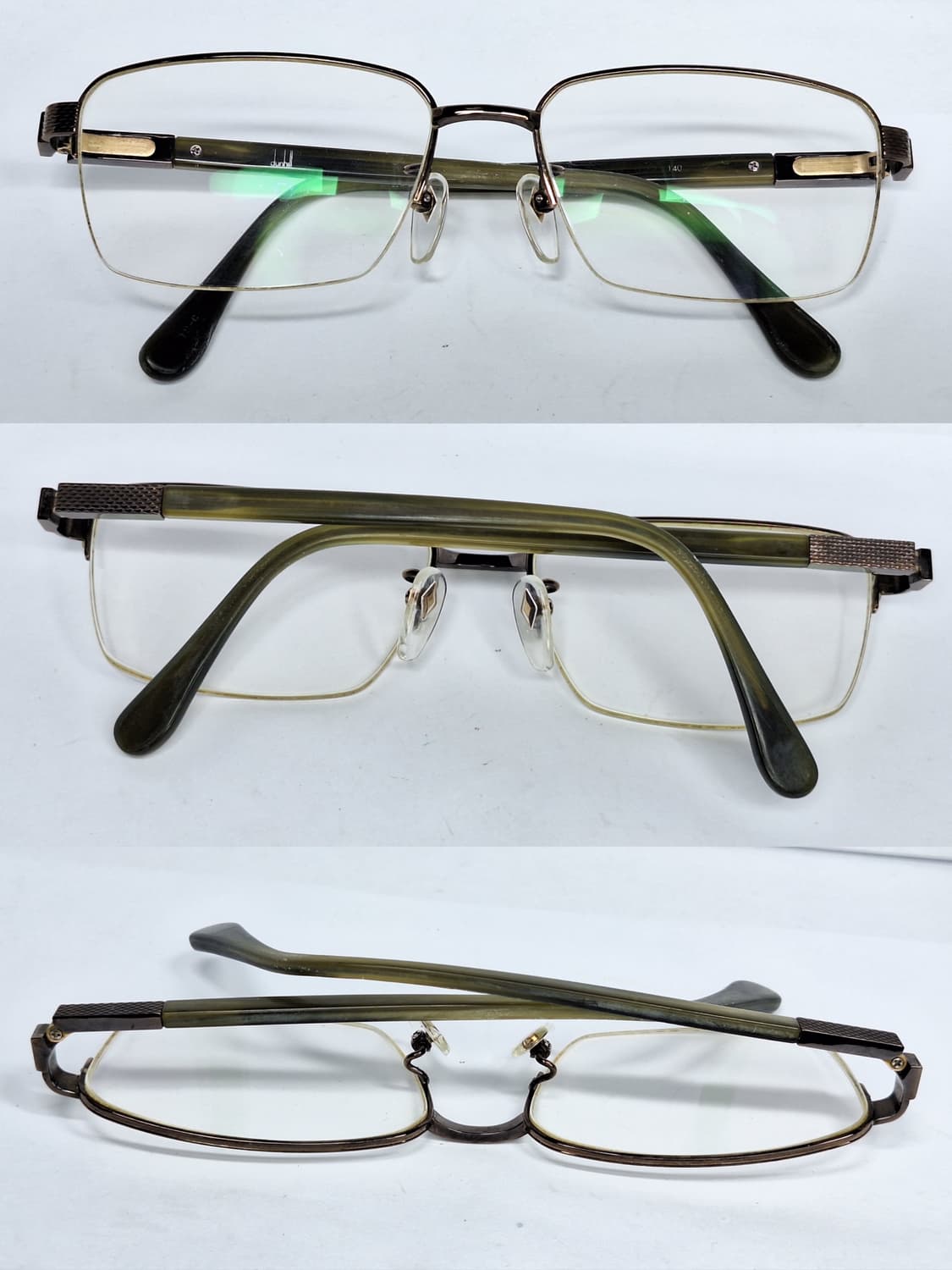 DUNHILL 던힐 VDH110J 티타늄 프리미엄 반무테 안경테 안경 상품이미지3