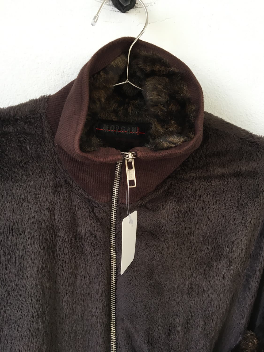 Morgan fake fur high neck zip up 상품이미지5