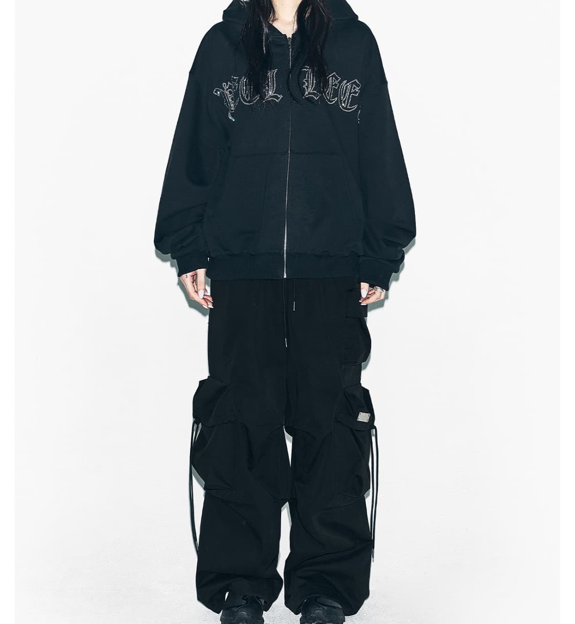 yeel 후드집업 블랙 상품이미지2