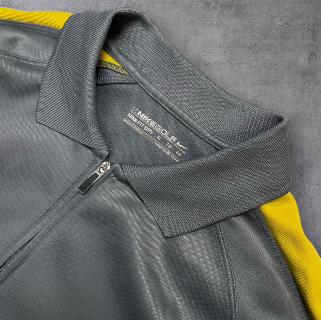 나이키 골프 Nike 그레이 옐로우 드라이핏 하프집업 반집업 XL 상품이미지3