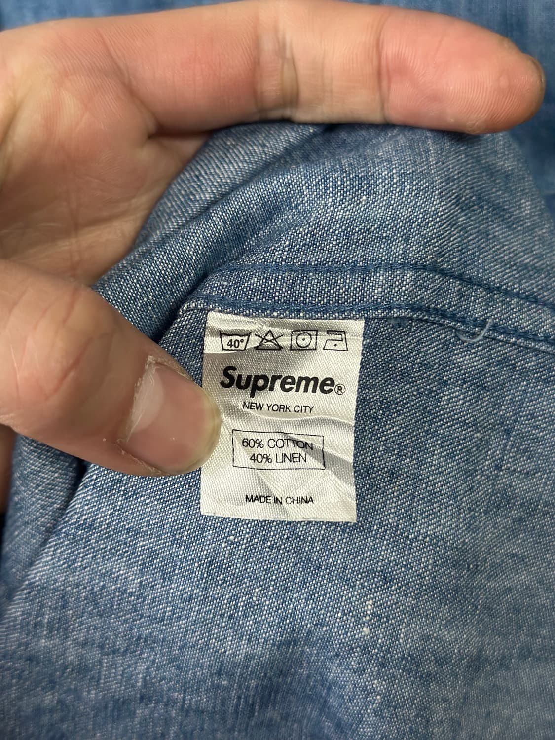 슈프림 데님 셔츠 M(95-100)정품 상품이미지5