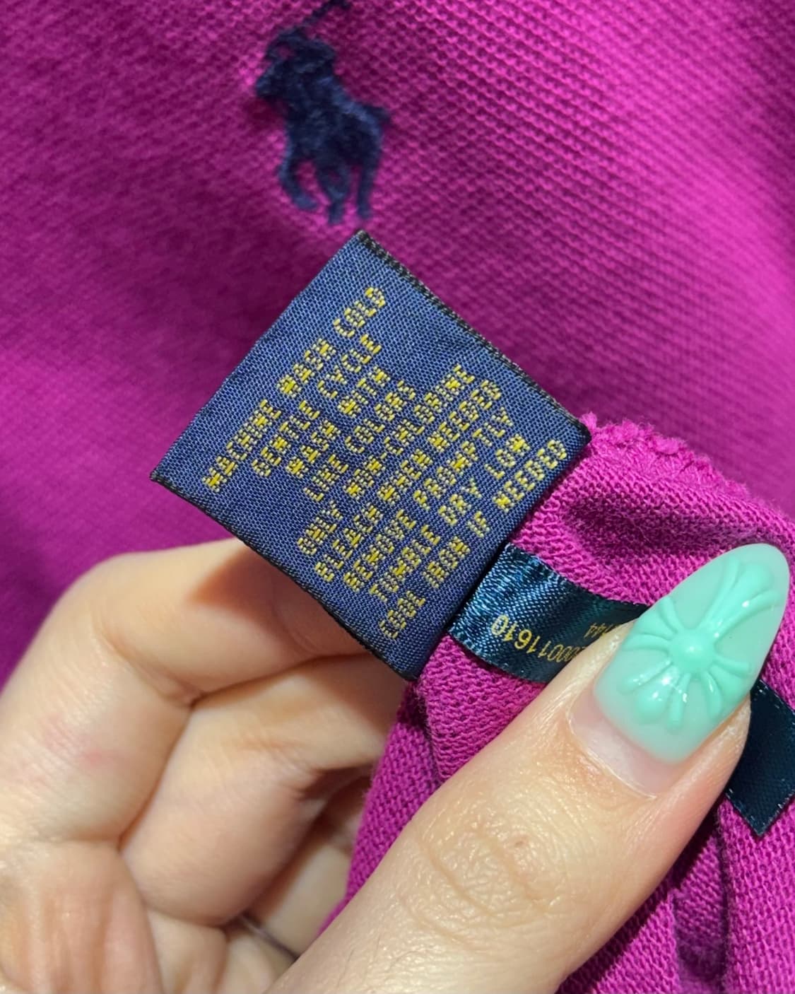 M 폴로랄프로렌 클래식핏 딥퍼플 카라 반팔 상품이미지6