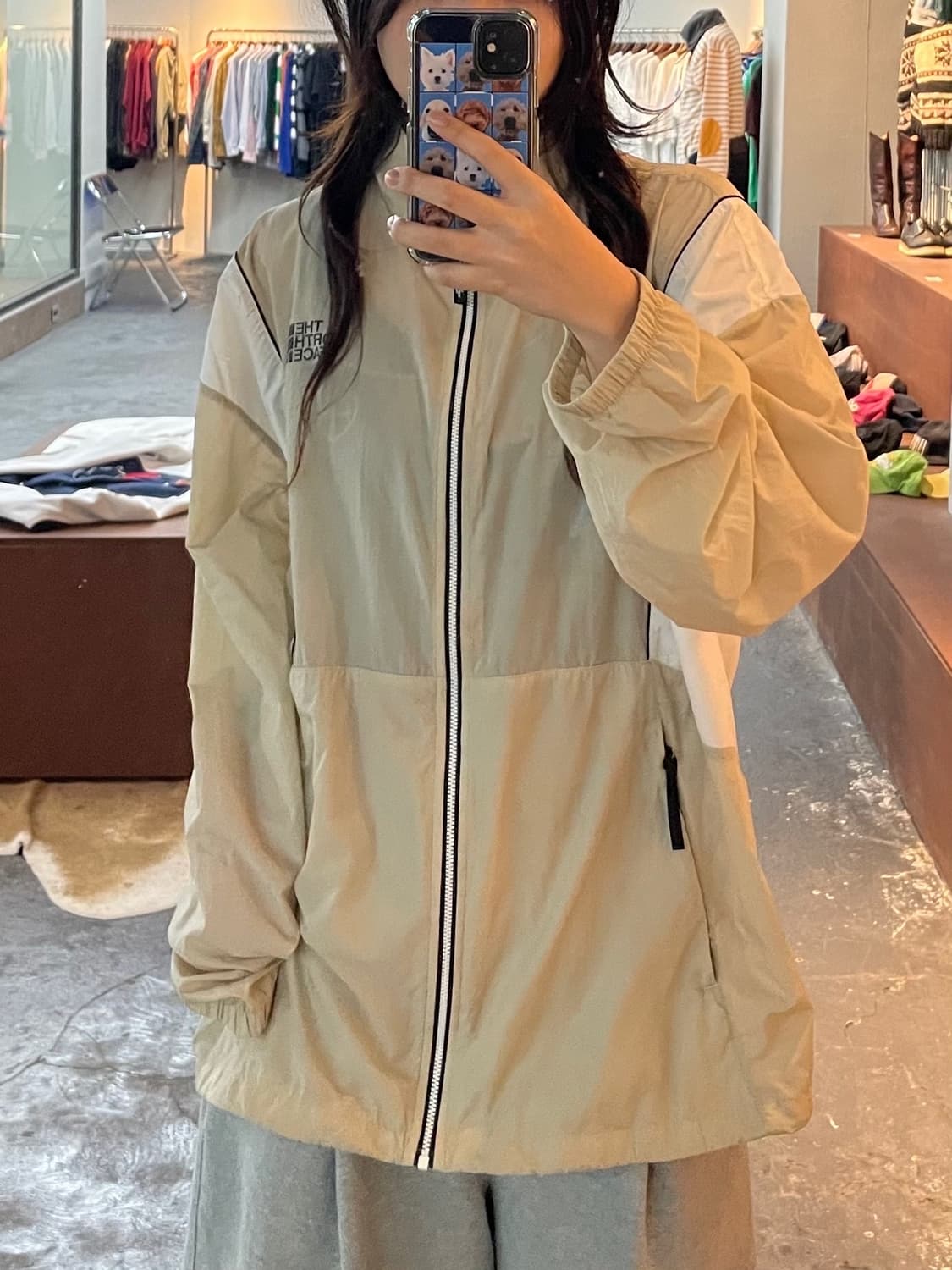 노스페이스 베이지 바람막이 H204 상품이미지1