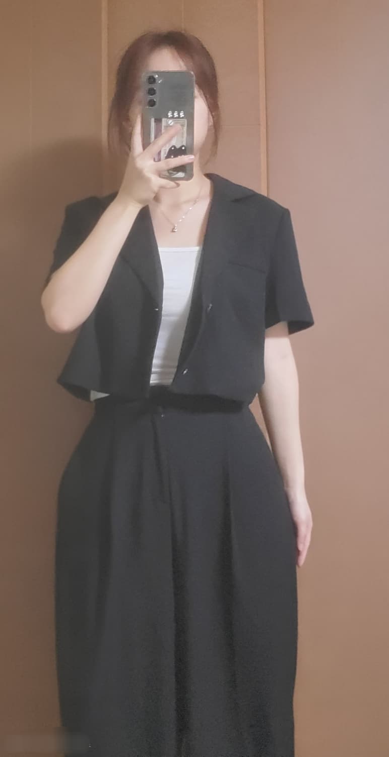 크롭 반팔 자켓 상품이미지2