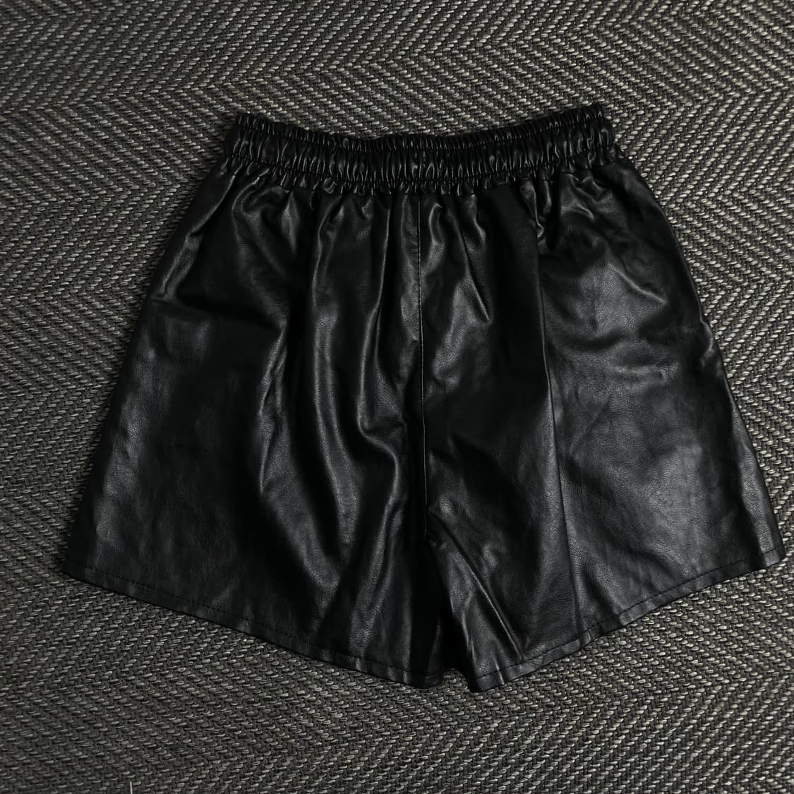 빈티지 우먼스 비건 레더 버뮤다 하프 팬츠y 3396 상품이미지4