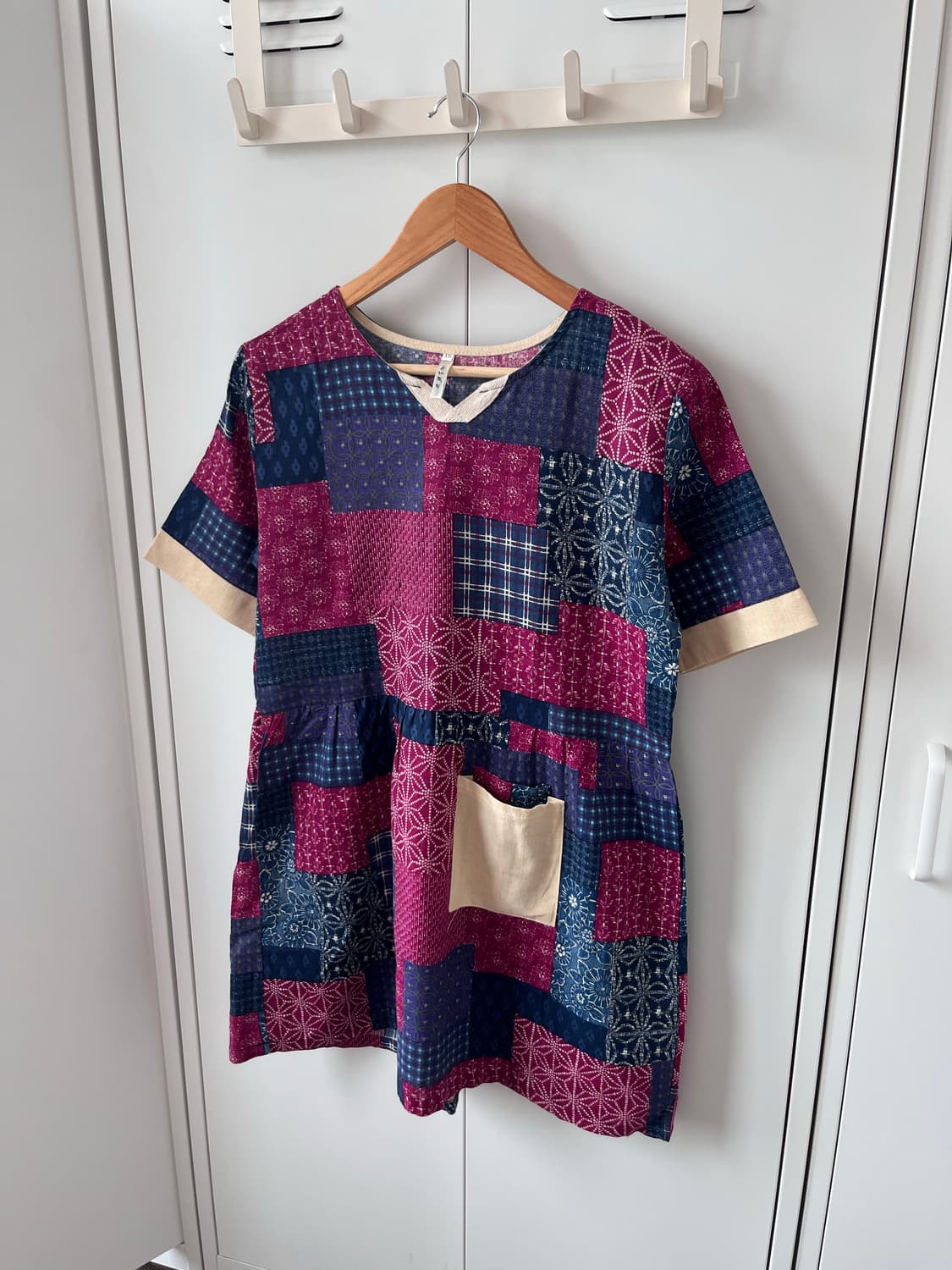 Vintage 패치워크 반팔 하구미 원피스  상품이미지8